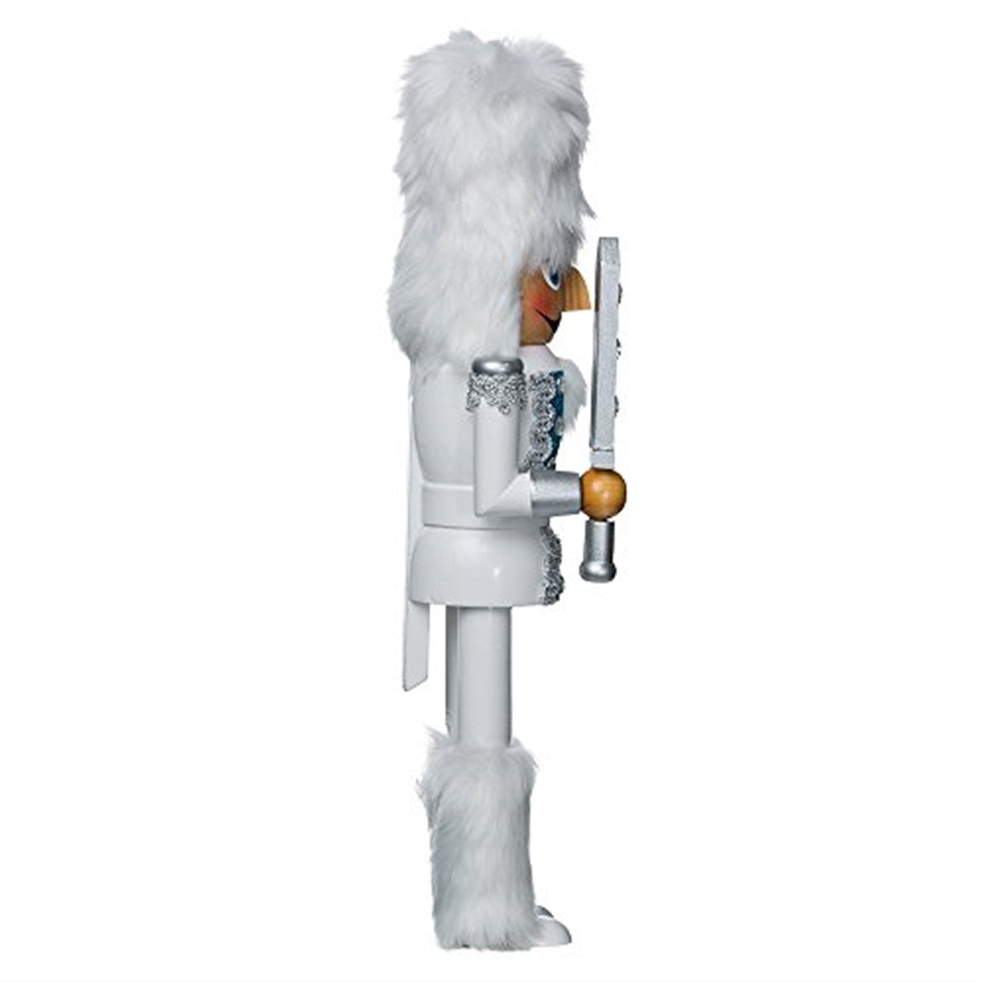 Kurt Adler White Russian Soldier Wooden Nutcracker, 15"