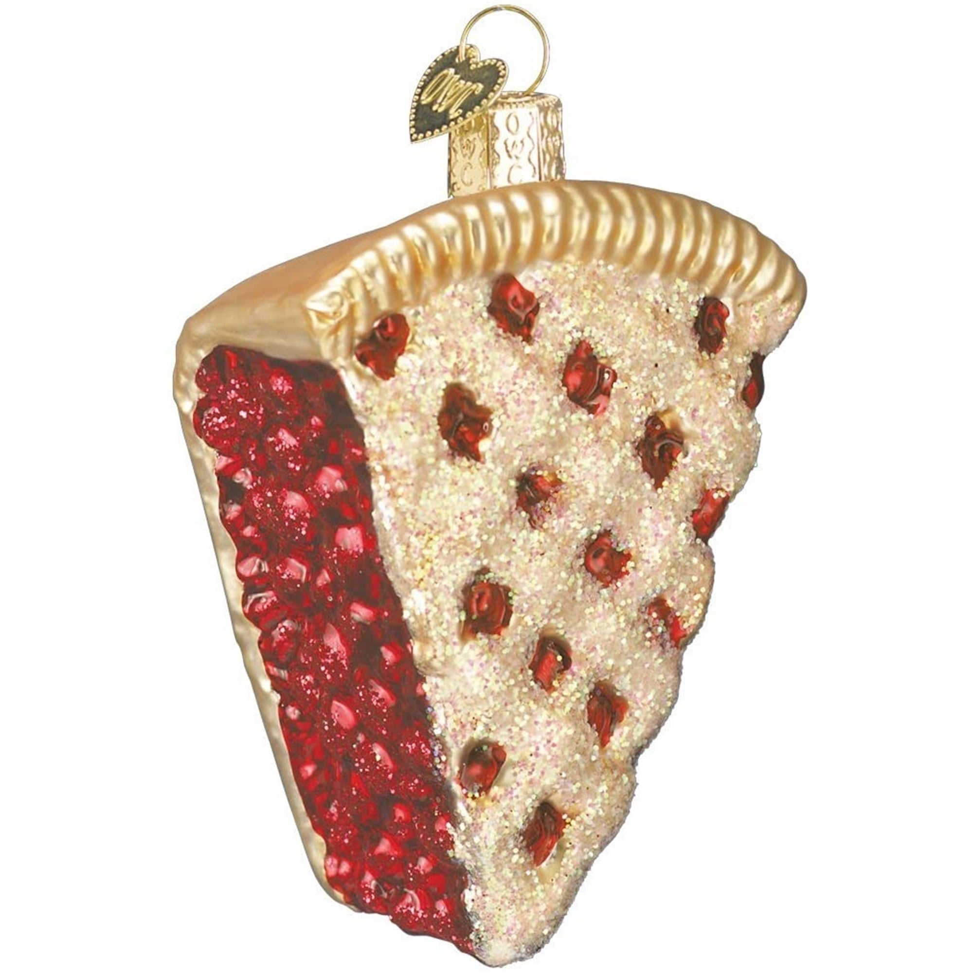 Old World Christmas Glass Blown Ornament Piece of Cherry Pie