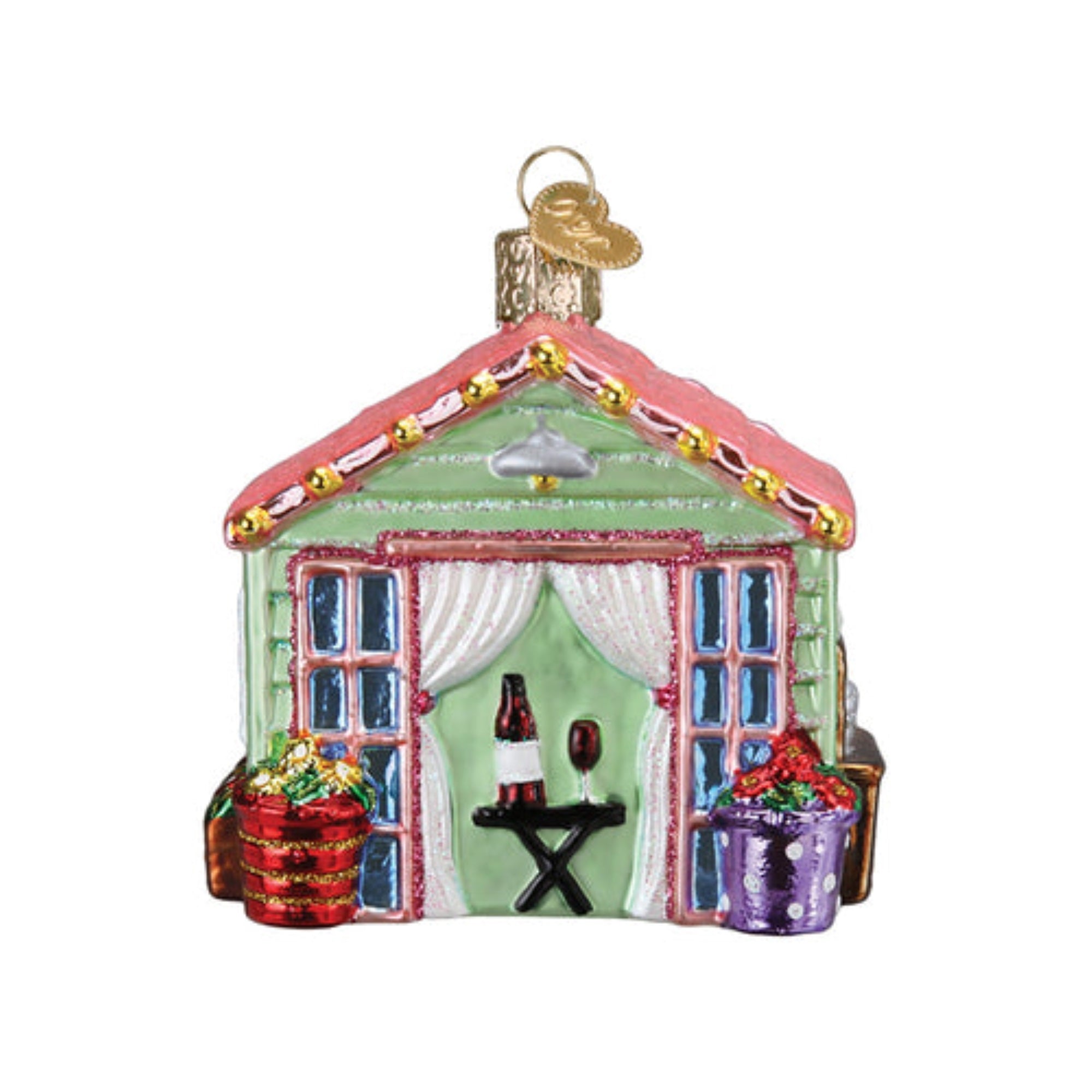 Old World Christmas She Shed Blown Glass Holiday Ornament For Tree