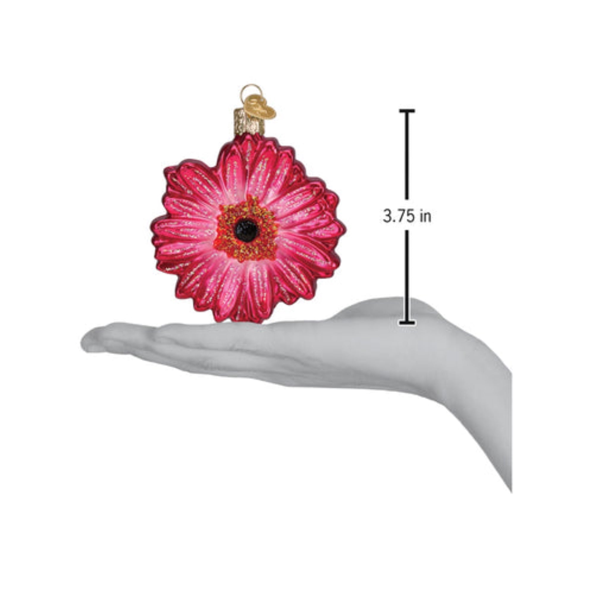 Old World Christmas Gerbera Daisy Blown Glass Holiday Ornament For Tree