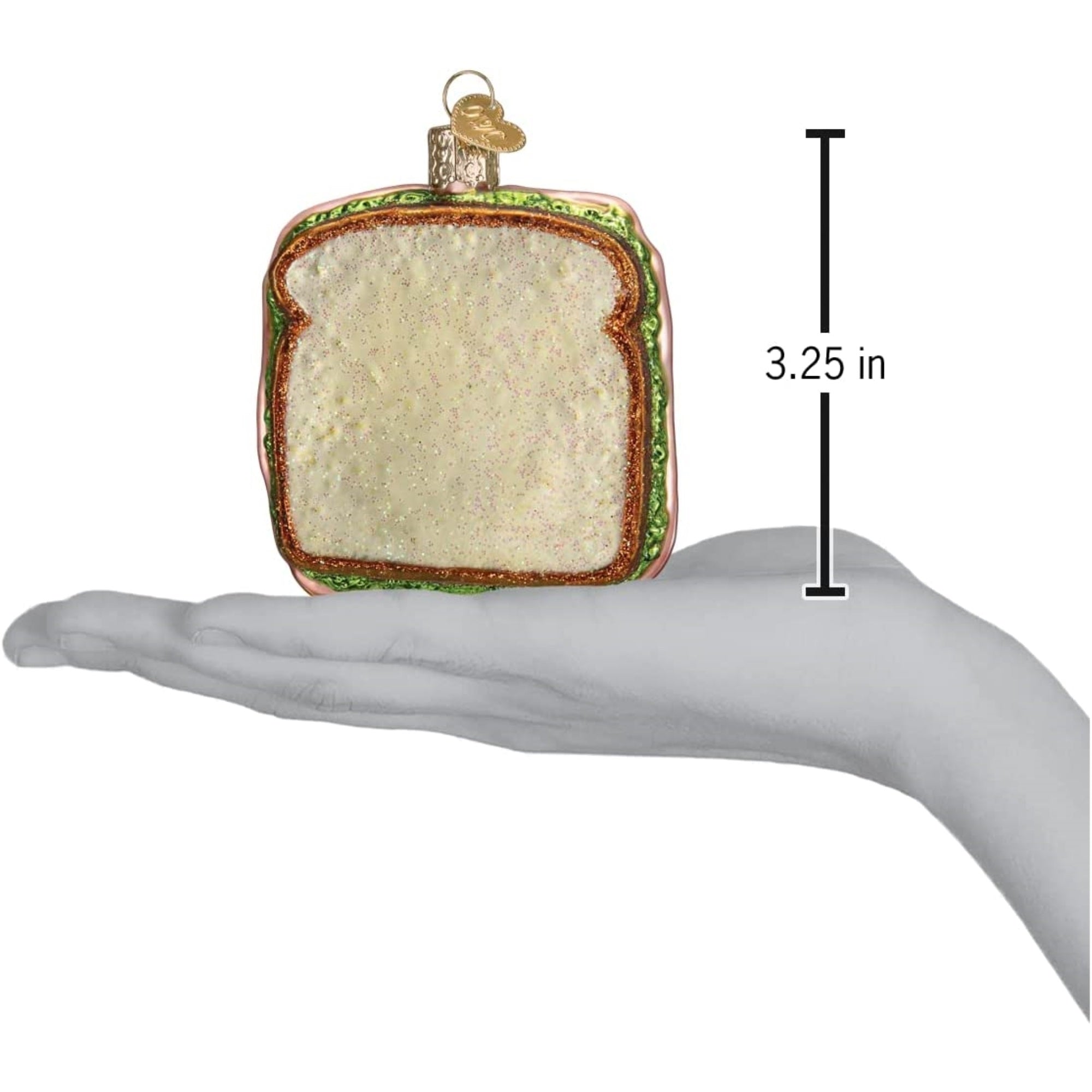 Old World Christmas Blown Glass Christmas Ornament, Ham and Cheese Sandwich