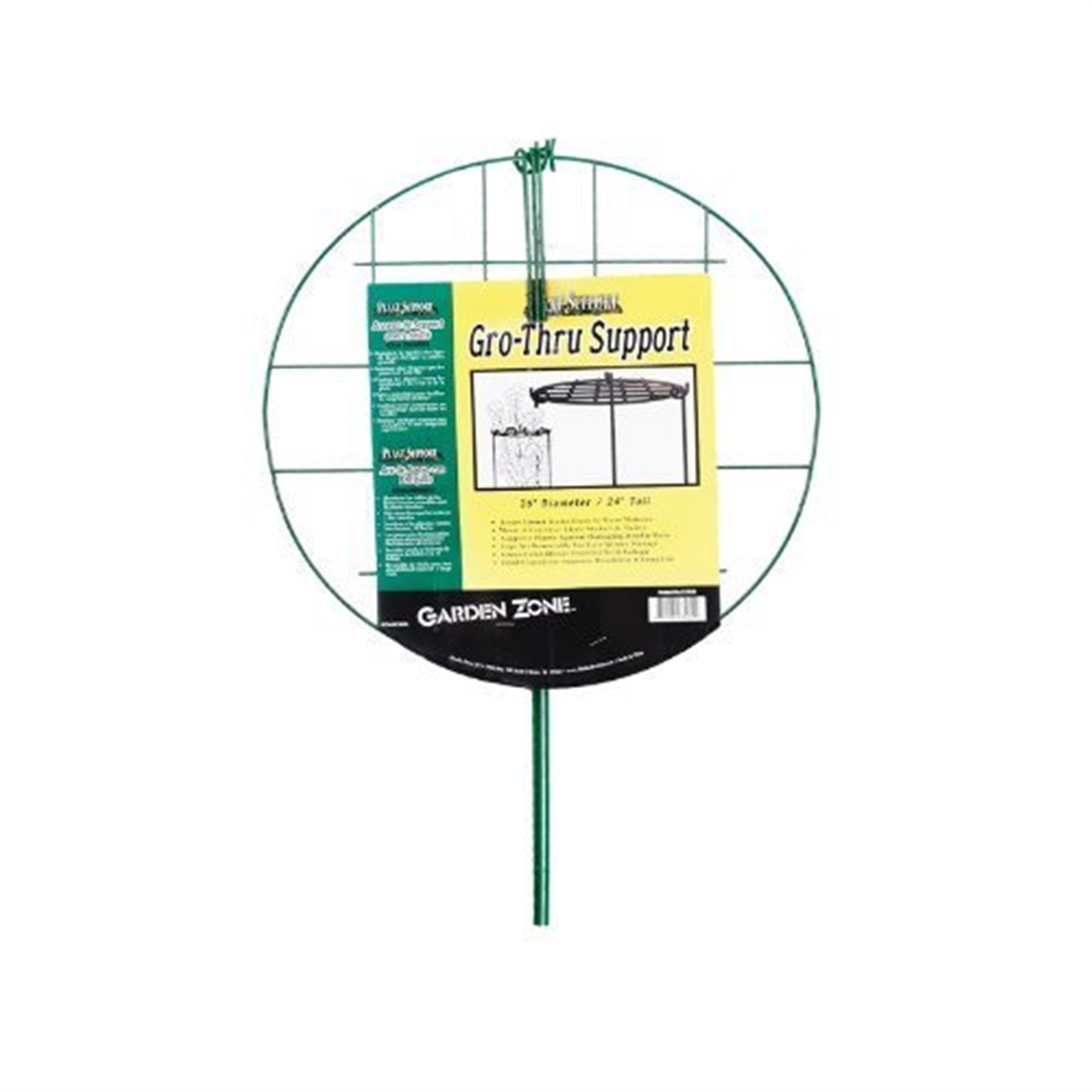 Garden Zone Grotall Plant Grothru Support, Green, 16" Diameter