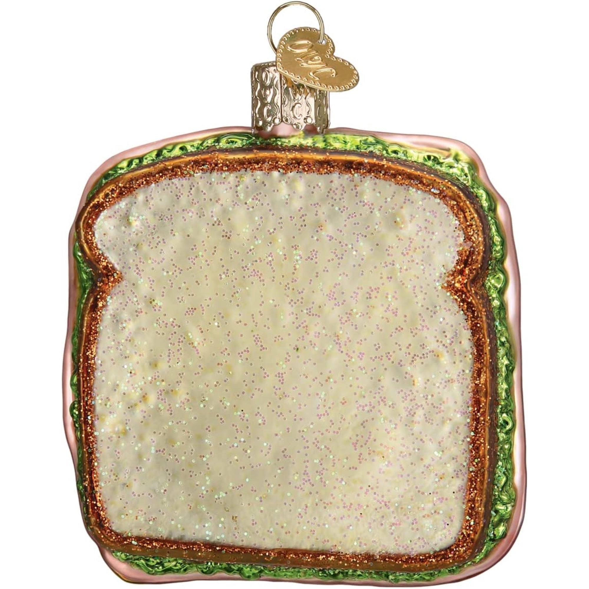 Old World Christmas Blown Glass Christmas Ornament, Ham and Cheese Sandwich