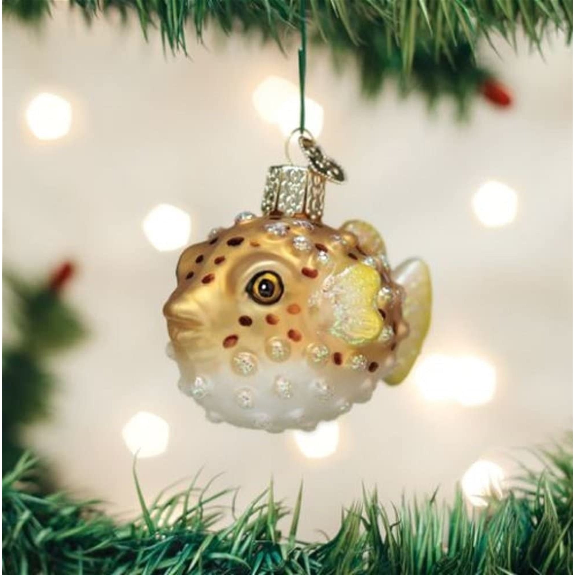 Old World Christmas Blown Glass Christmas Ornaments for Tree, Pufferfish