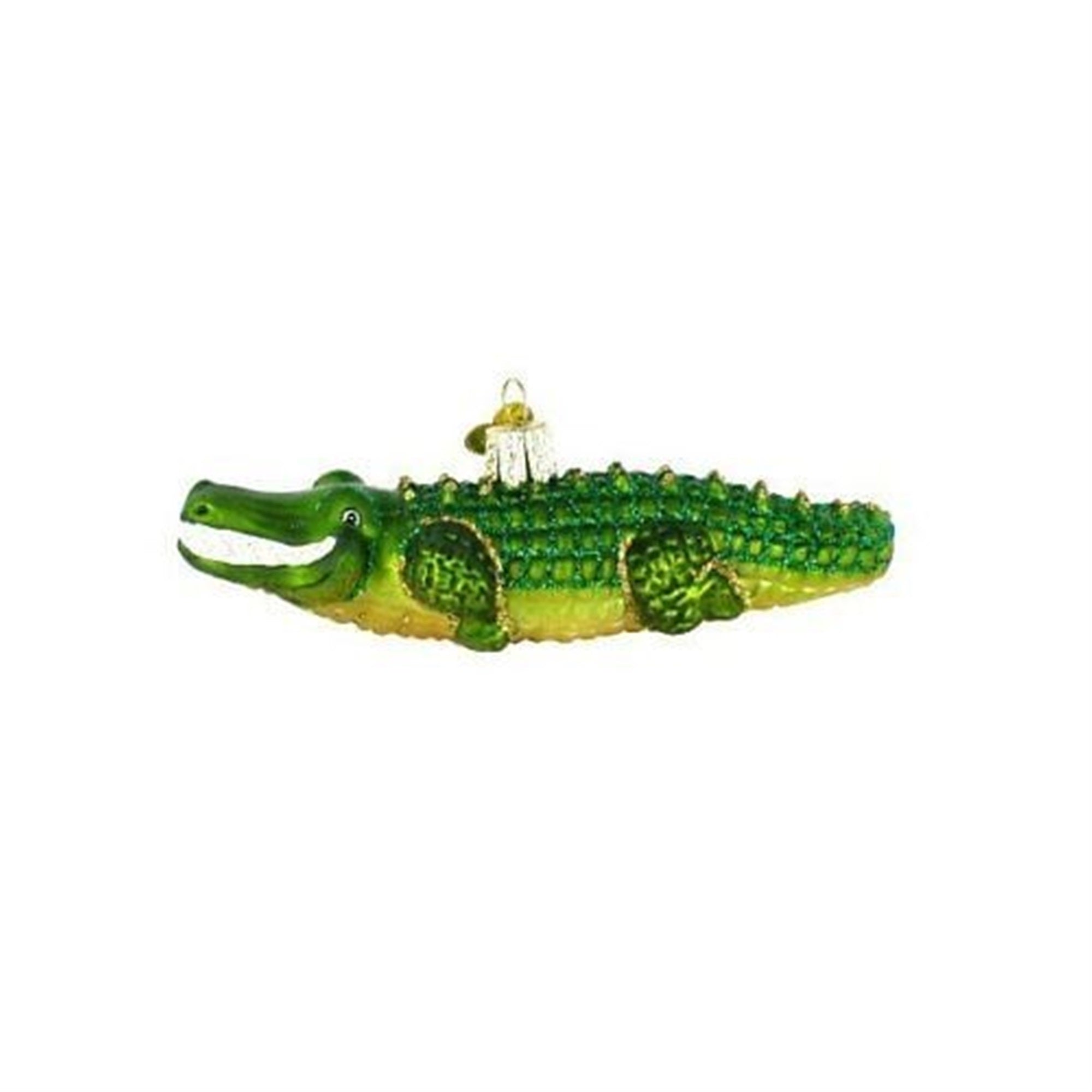 Old World Christmas Glass Blown Alligator Ornament