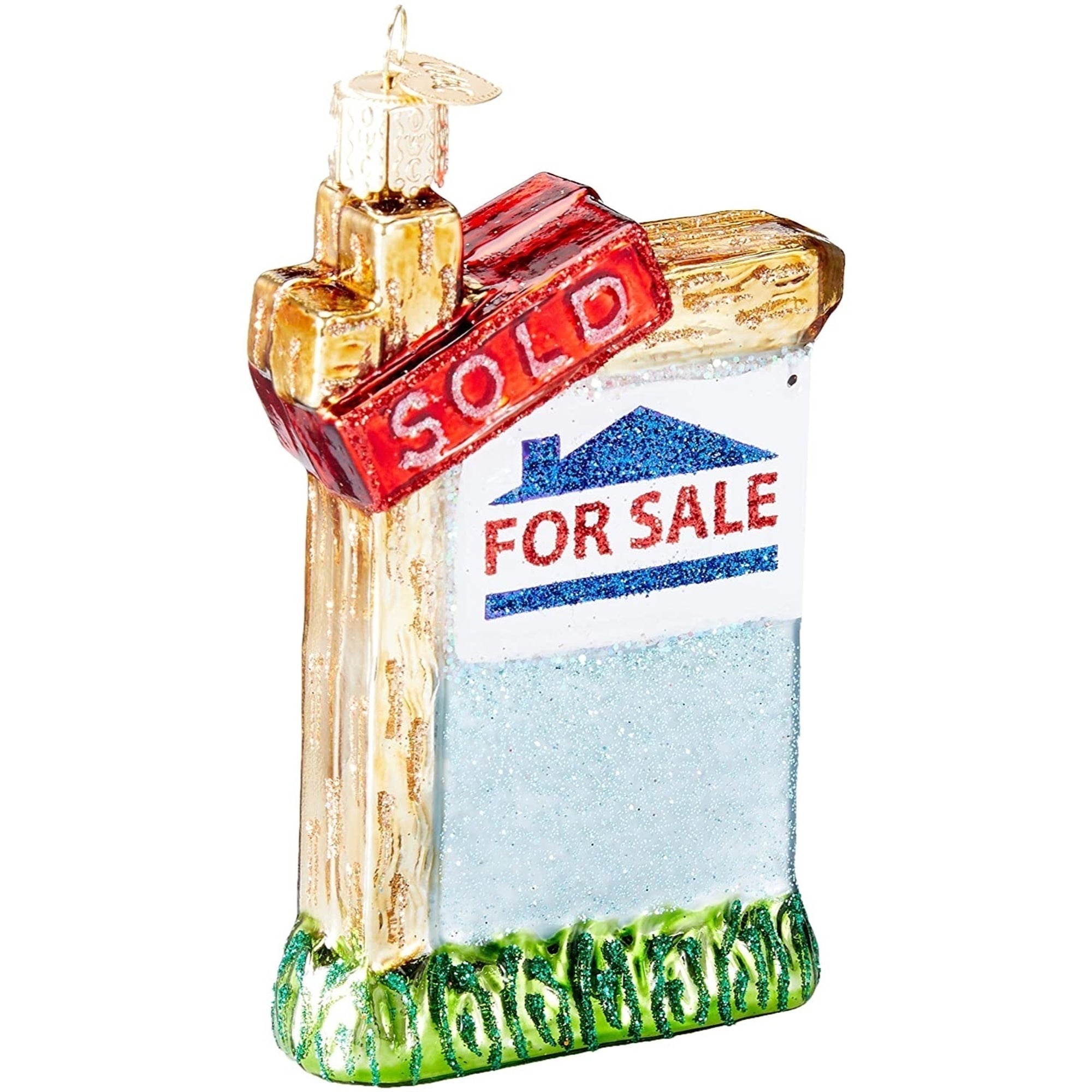 Old World Christmas Realty Sign Glass Blown Ornament