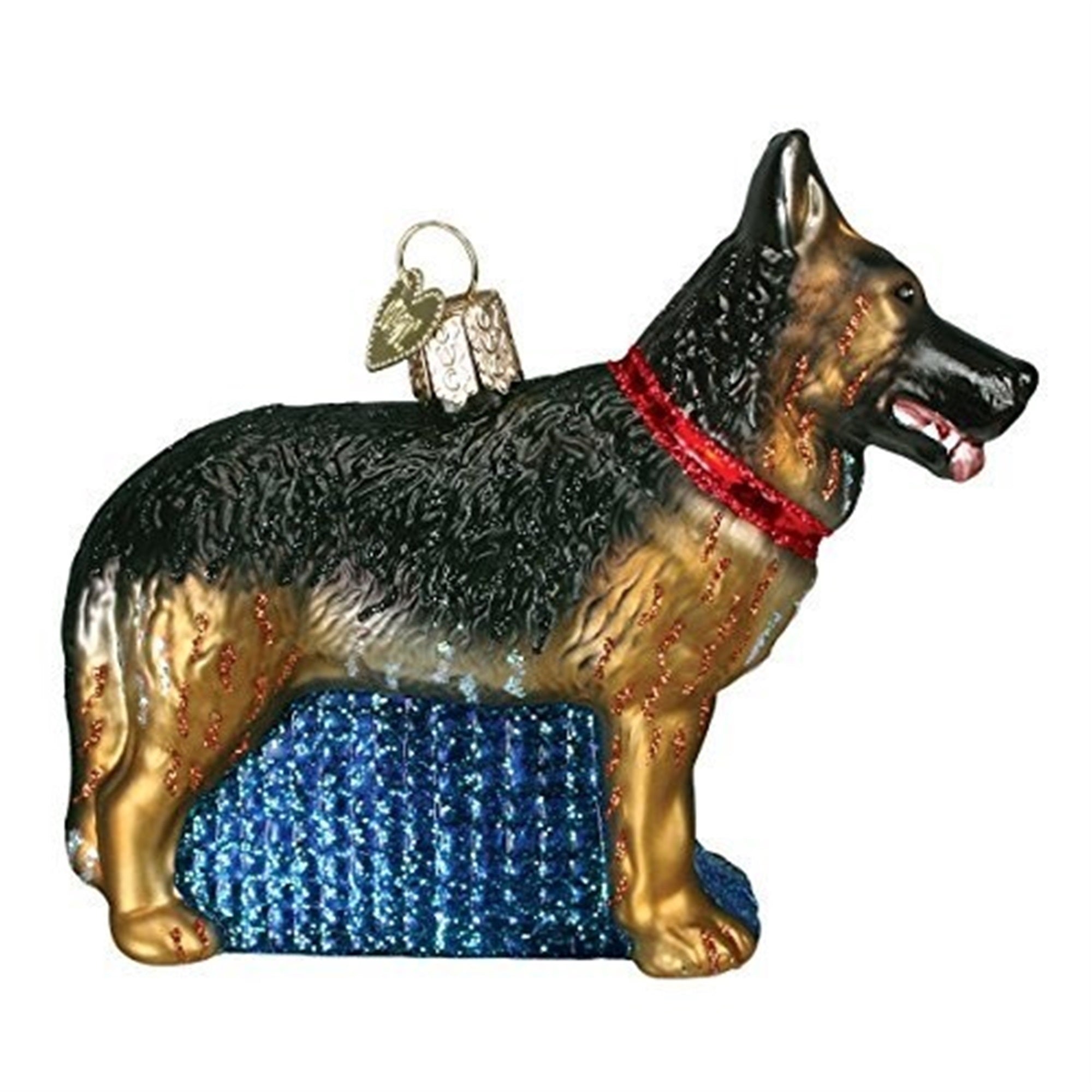 Old World Christmas Blown Glass Christmas Ornament, German Shepherd