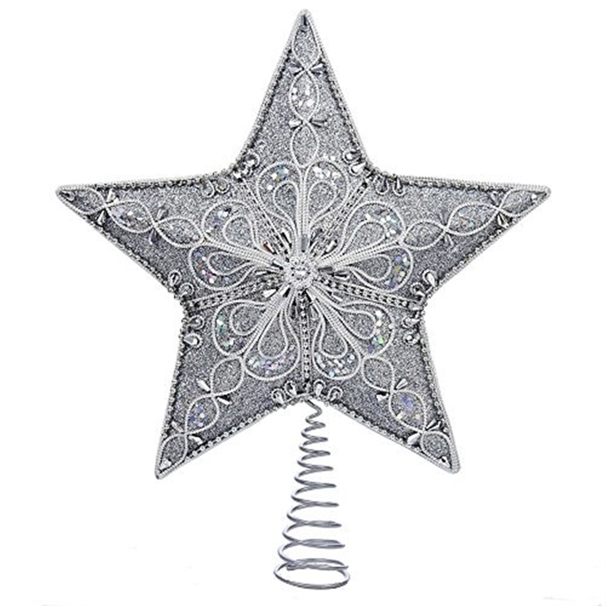 Kurt Adler (S4341) Star Treetop, Silver, 13.5