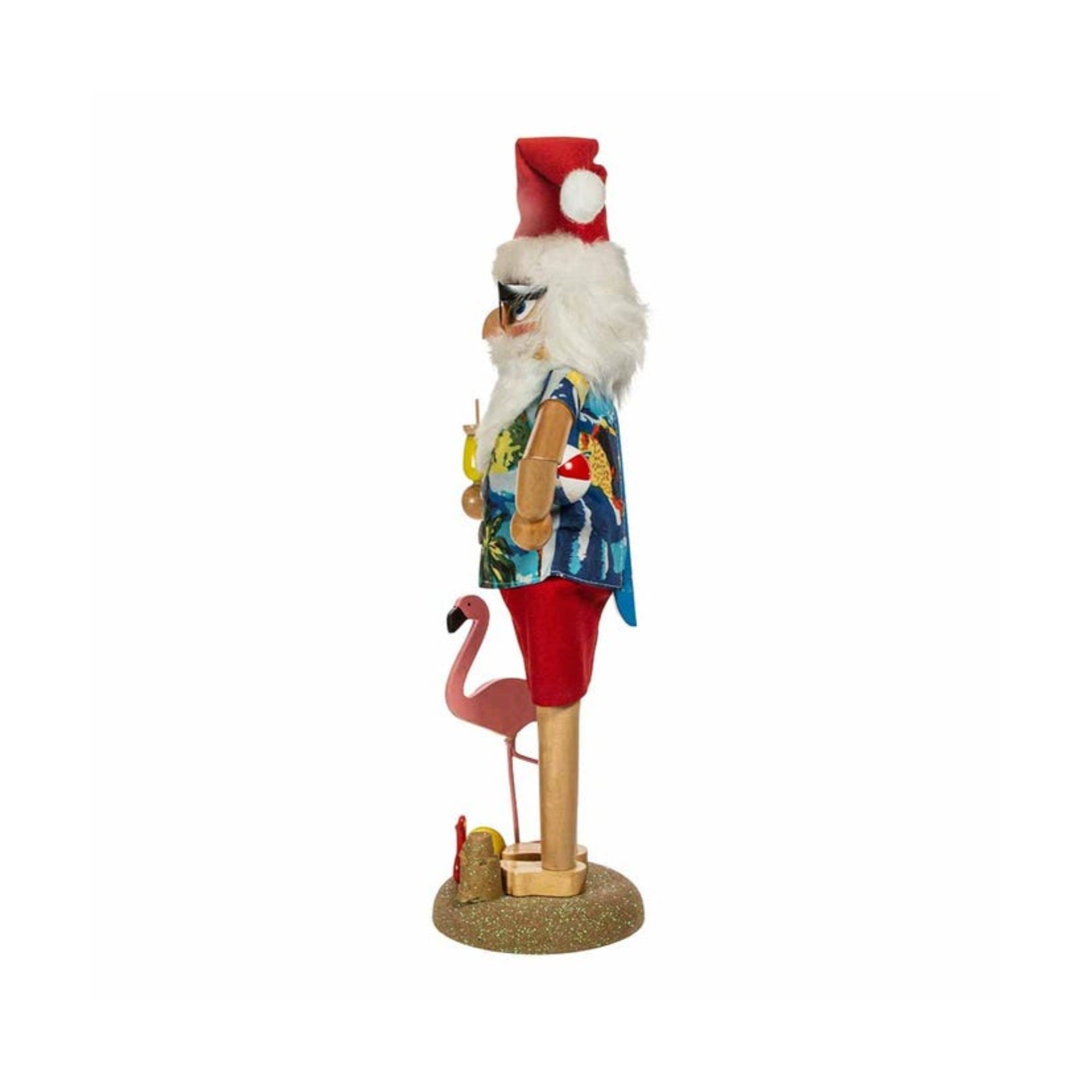 Kurt Adler Wooden Beach Santa Nutcracker, 15.5"