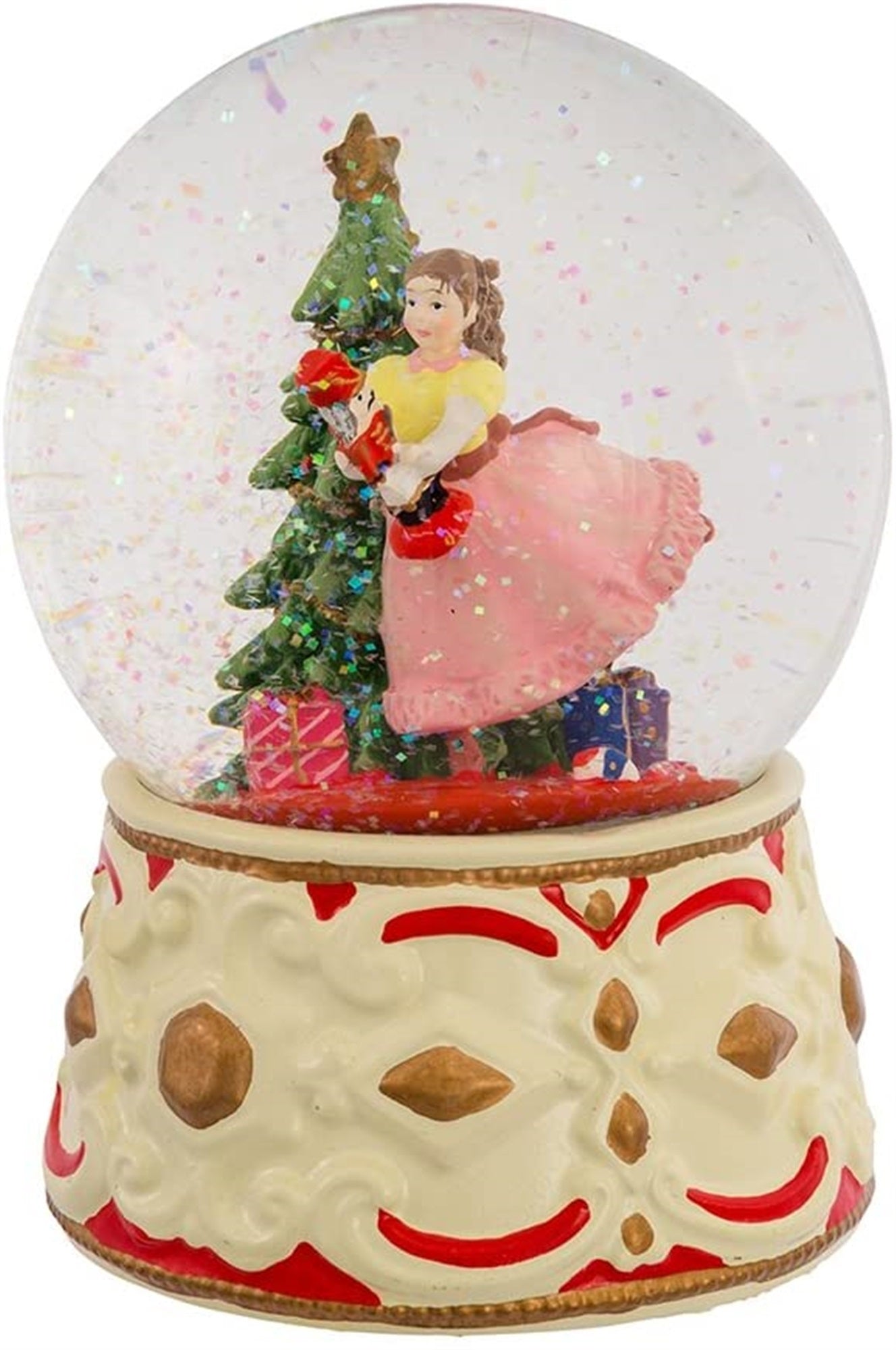 Kurt Adler Clara Musical Water Globe with Nutcracker, 5.5-Inch