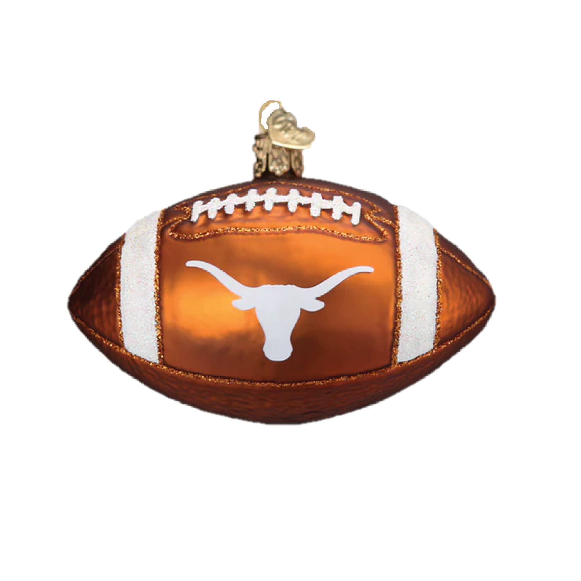 Old World Christmas NCAA Texas Longhorns Glass Football Ornament