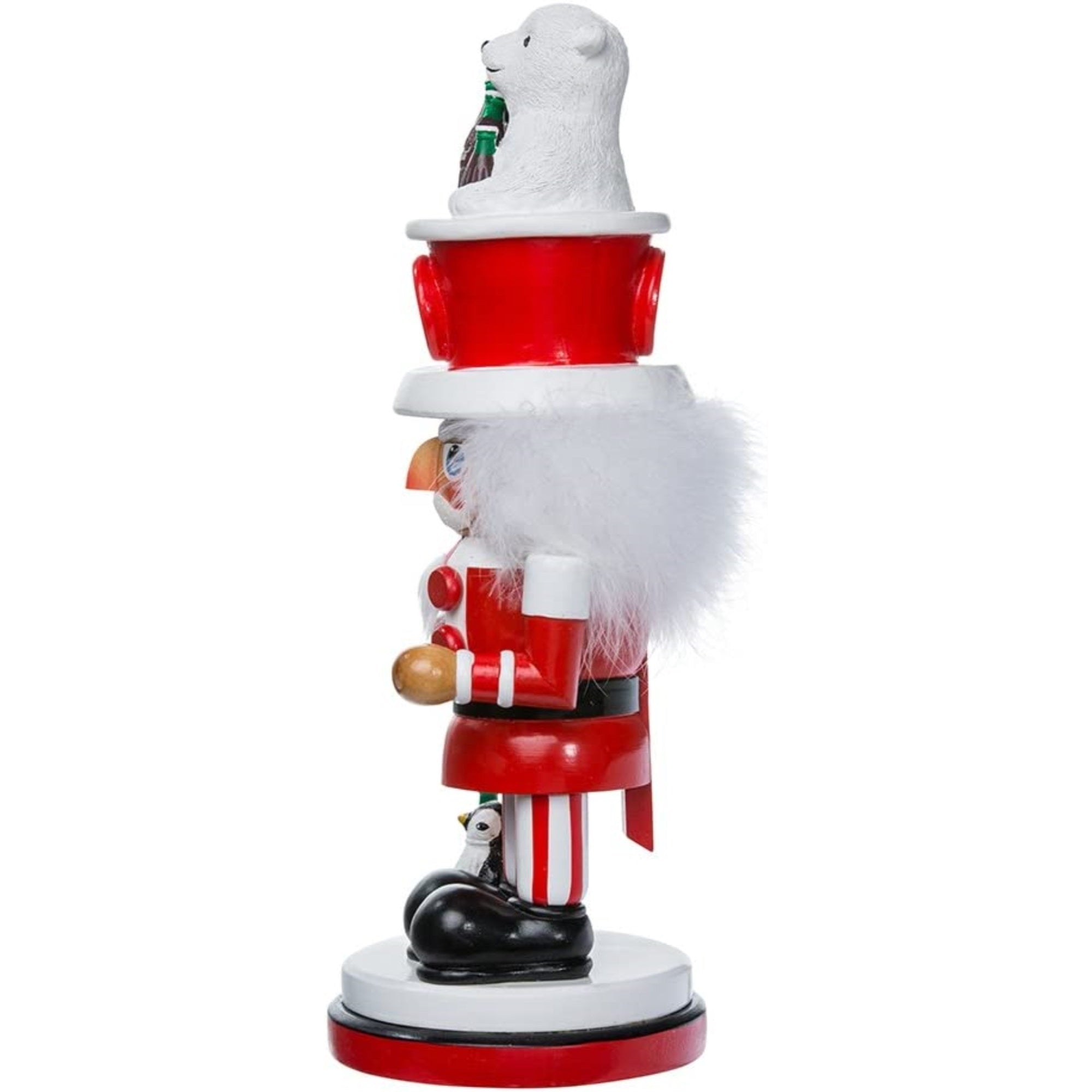 Kurt Adler Coke Nutcracker with Polar Bear Hat, 15"