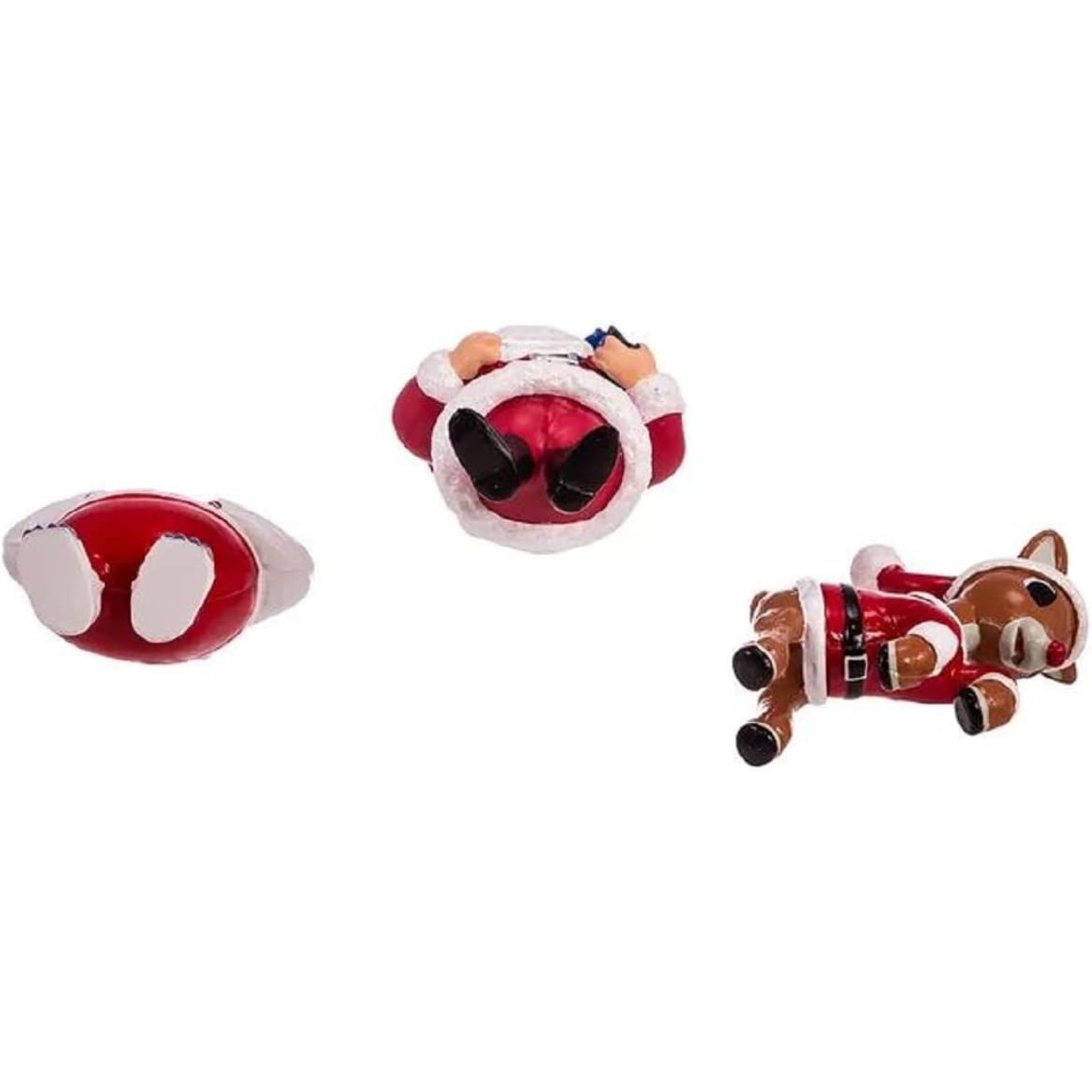 Kurt Adler Rudolph The Red-Nosed Reindeer 3pc Ornament Set, Multicolor, 3.5"