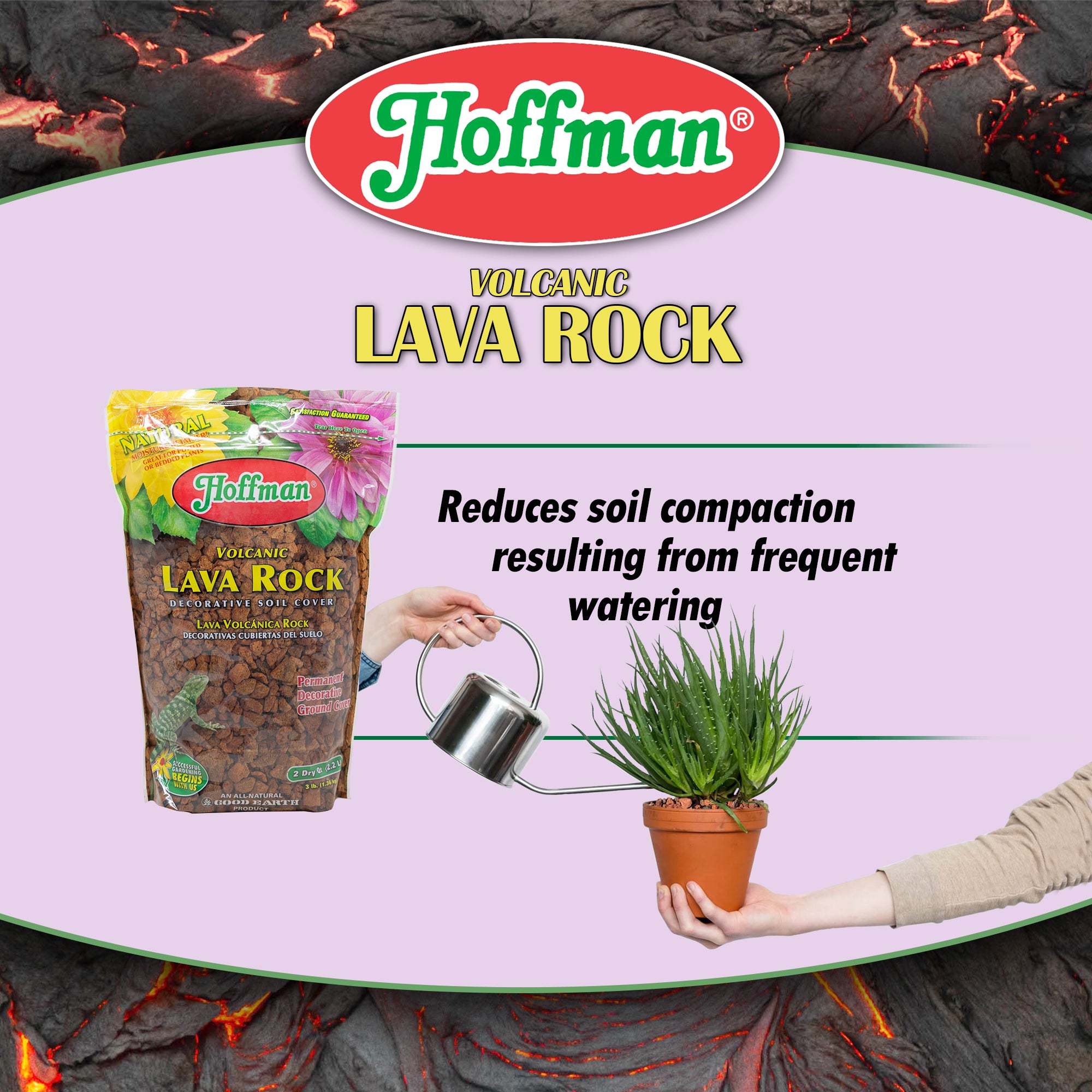 Hoffman Volcanic Lava Rock Soil Cover, 2 Quart Bag