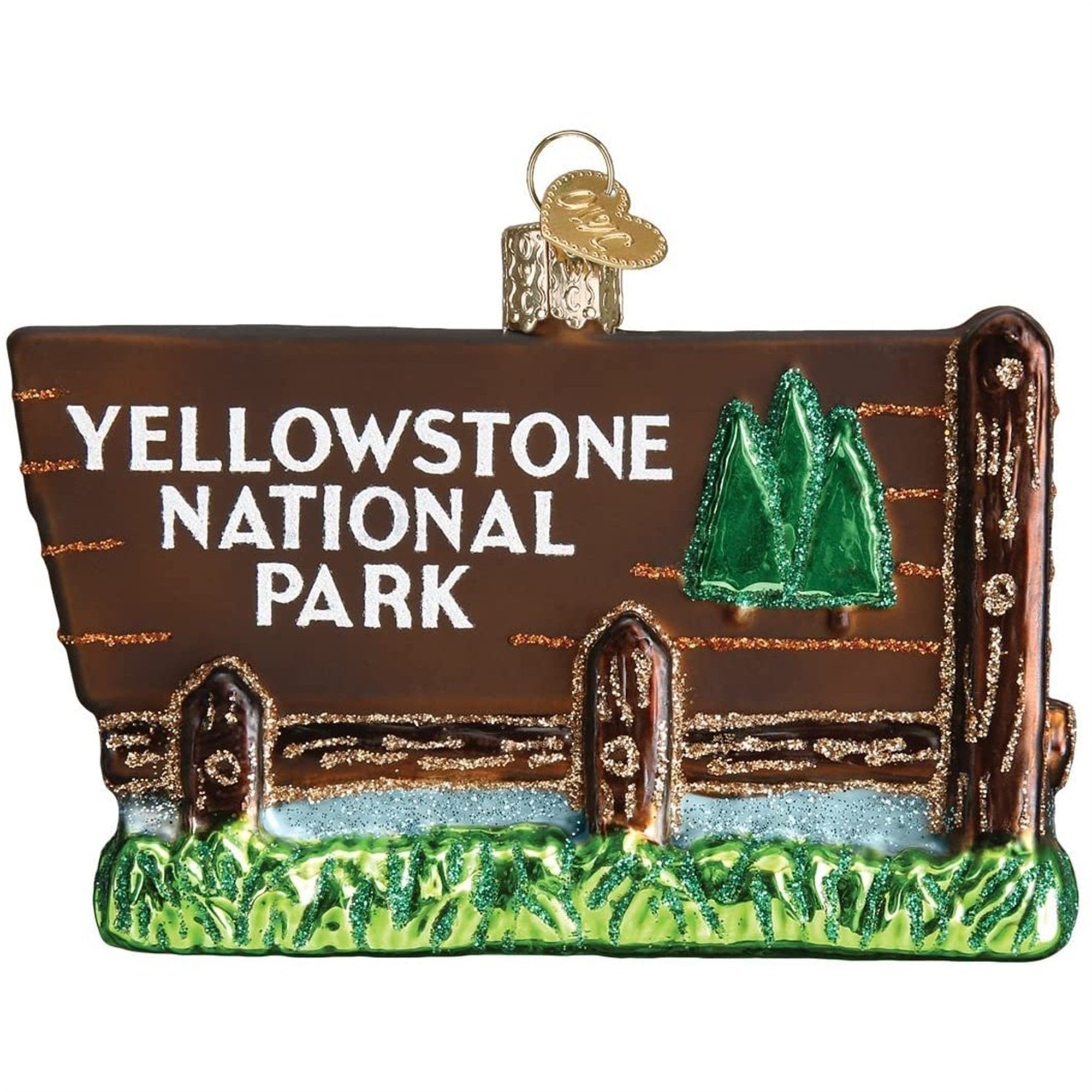 Old World Christmas Glass Blown Yellowstone National Park Ornament, 4"