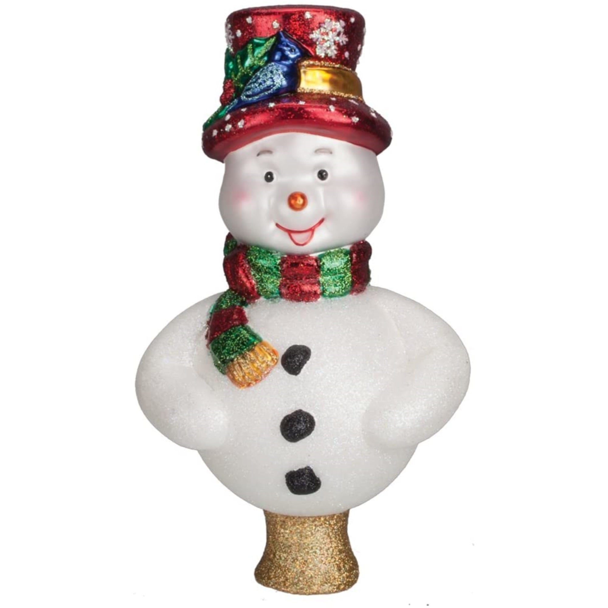 Old World Christmas Glass Blown Tree Ornament, Frosty Tree Top