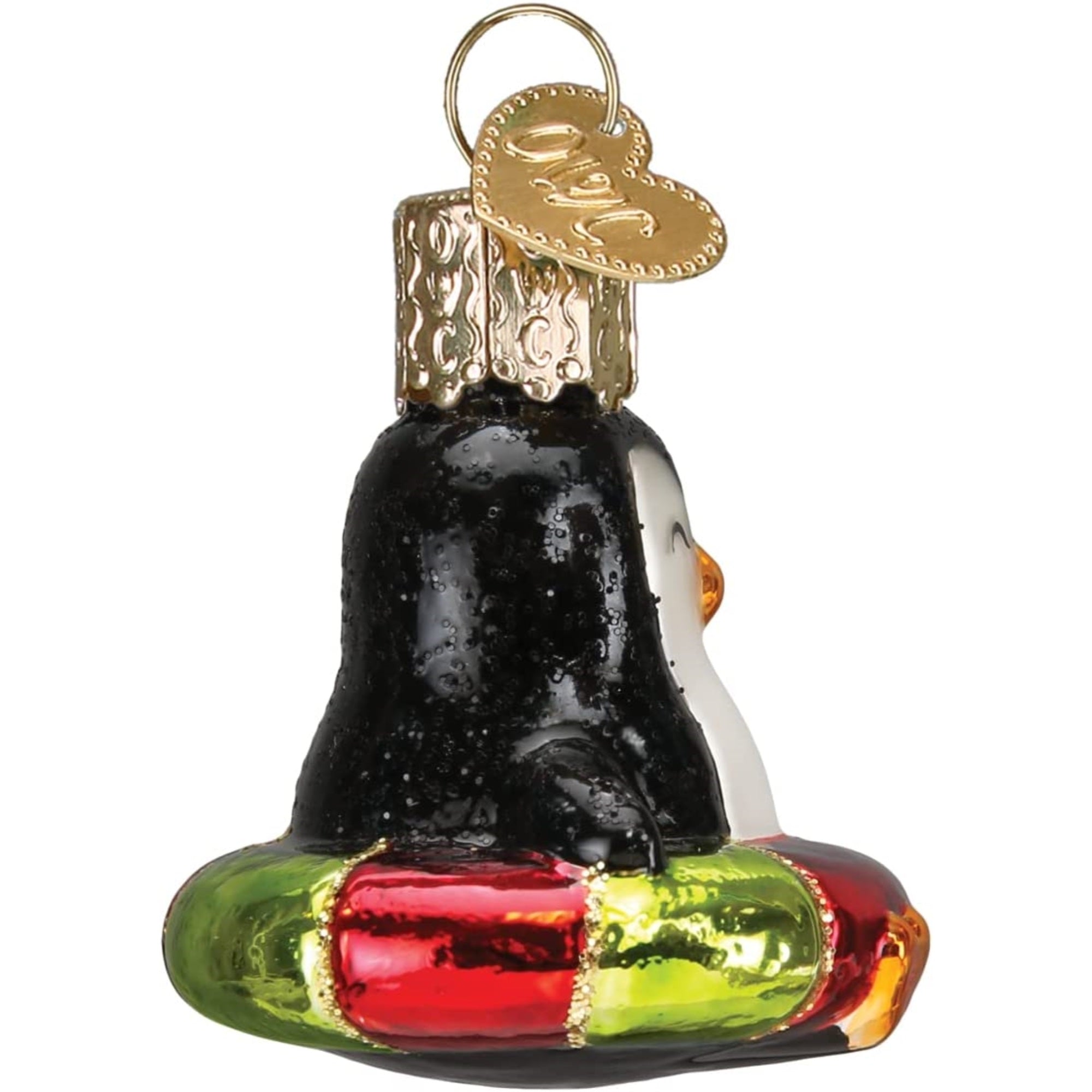 Old World Christmas Mini Glass Blown Penguin Ornament, 1.75"