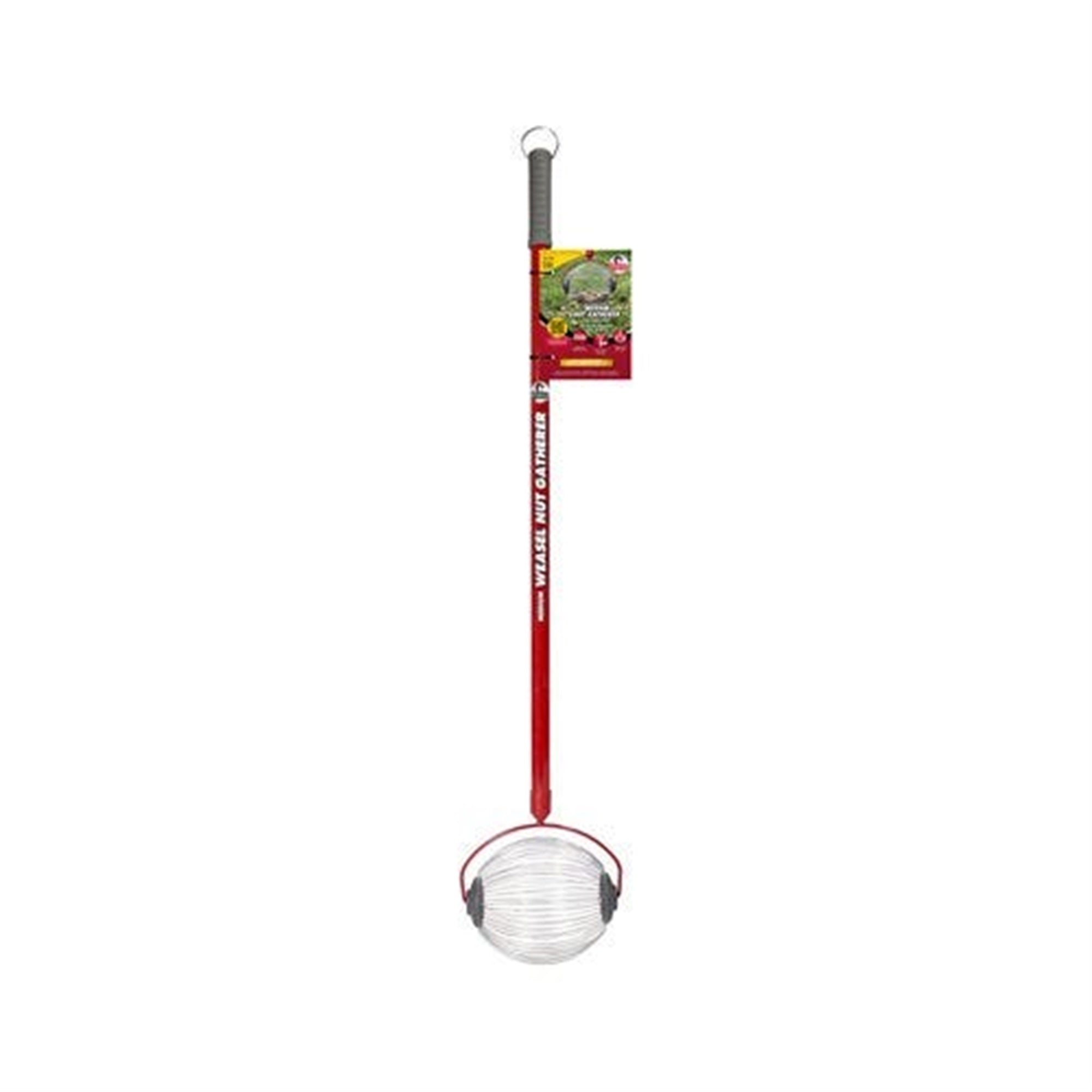 Garden Weasel Medium Nut Gatherer - 3/4" To 1 1/2" in Size, Red/Silver