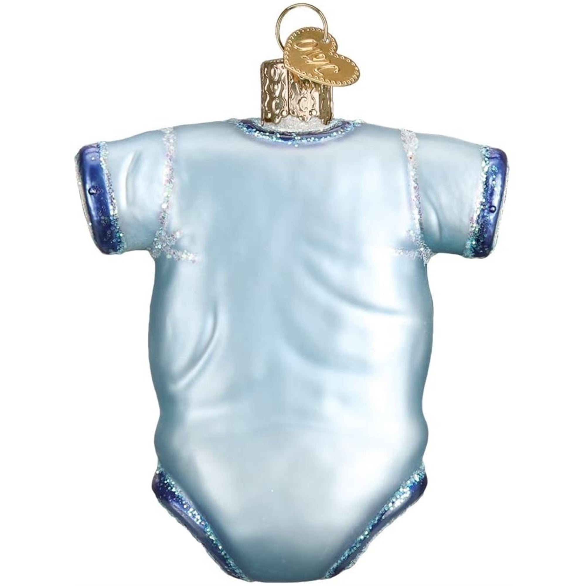 Old World Christmas Blue Baby One Piece Glass Blown Ornament