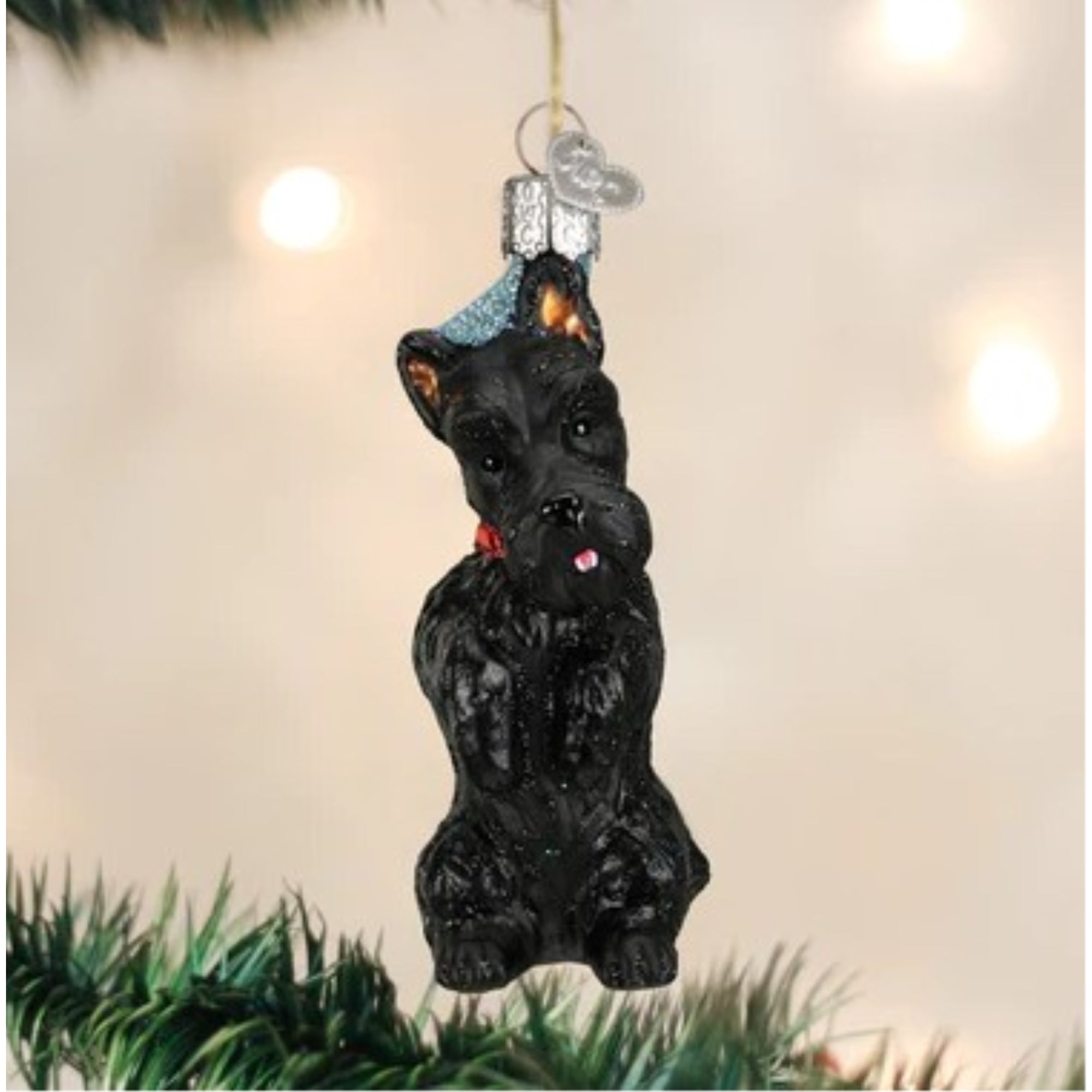 Old World Christmas Glass Blown Scottish Terrier Ornament