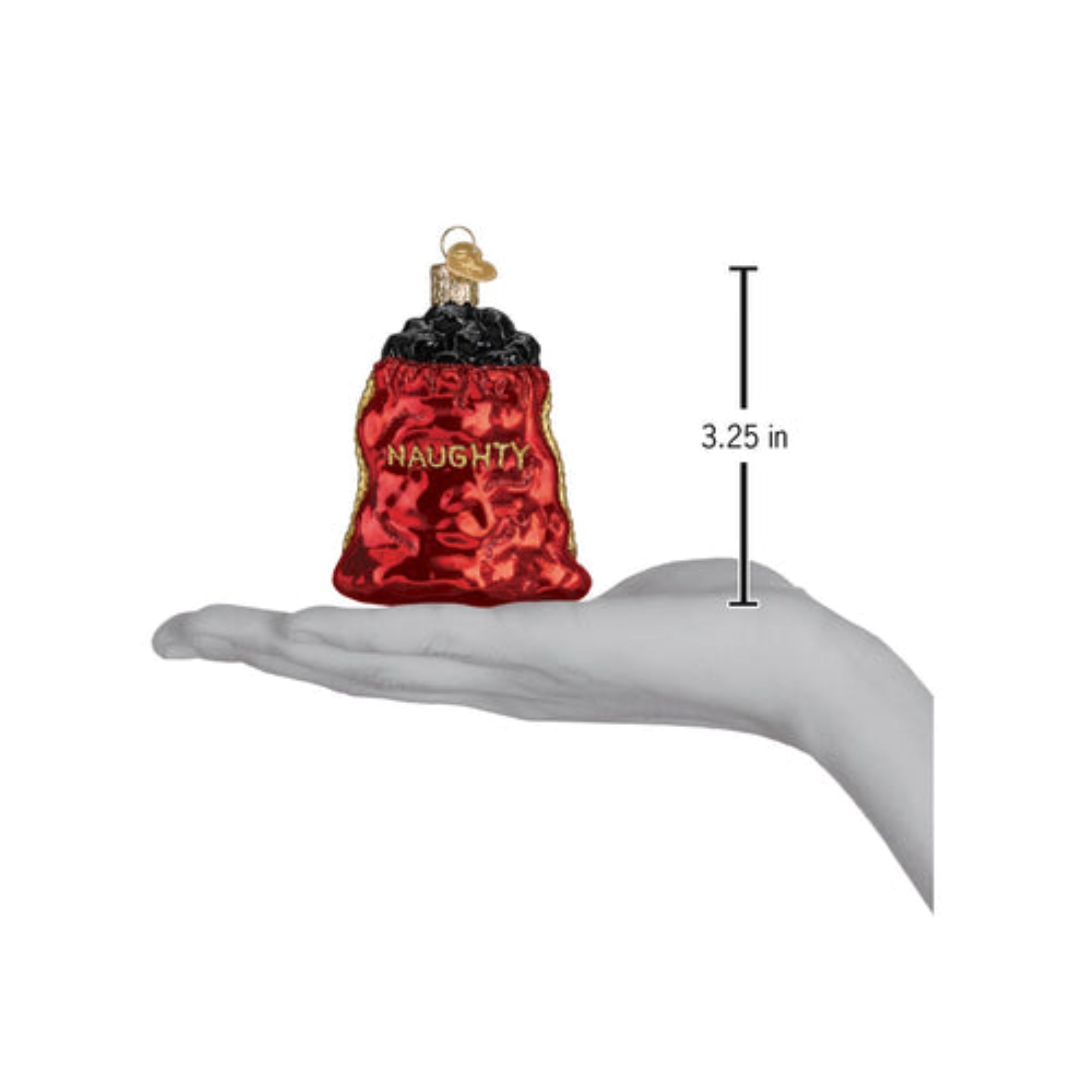 Old World Christmas Blown Glass Christmas Ornament, Bag of Coal