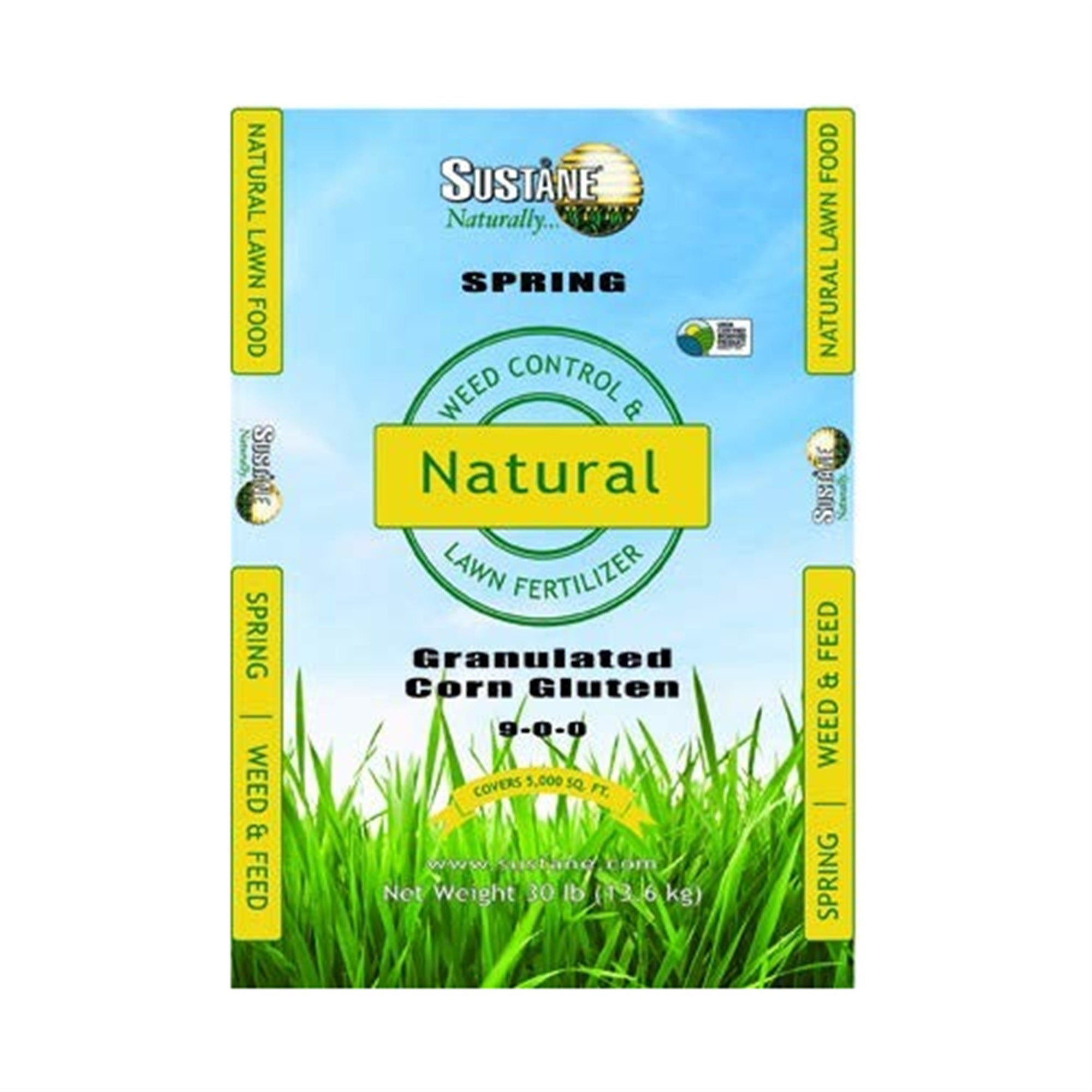 Sustane 9-0-0 Weed and Feed Fertilizer 30-Pound