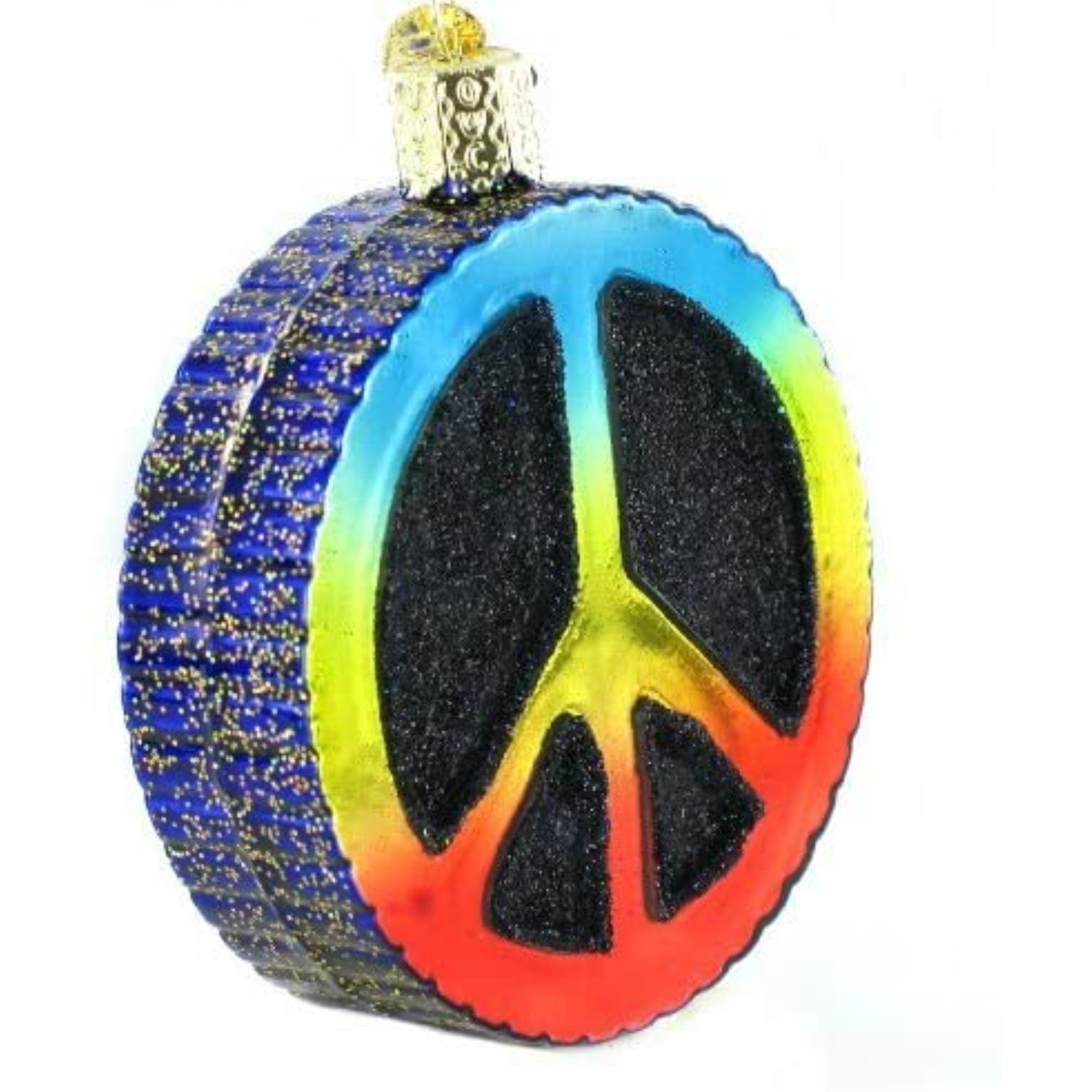 Old World Christmas Glass Blown Tree Ornament, Peace Sign