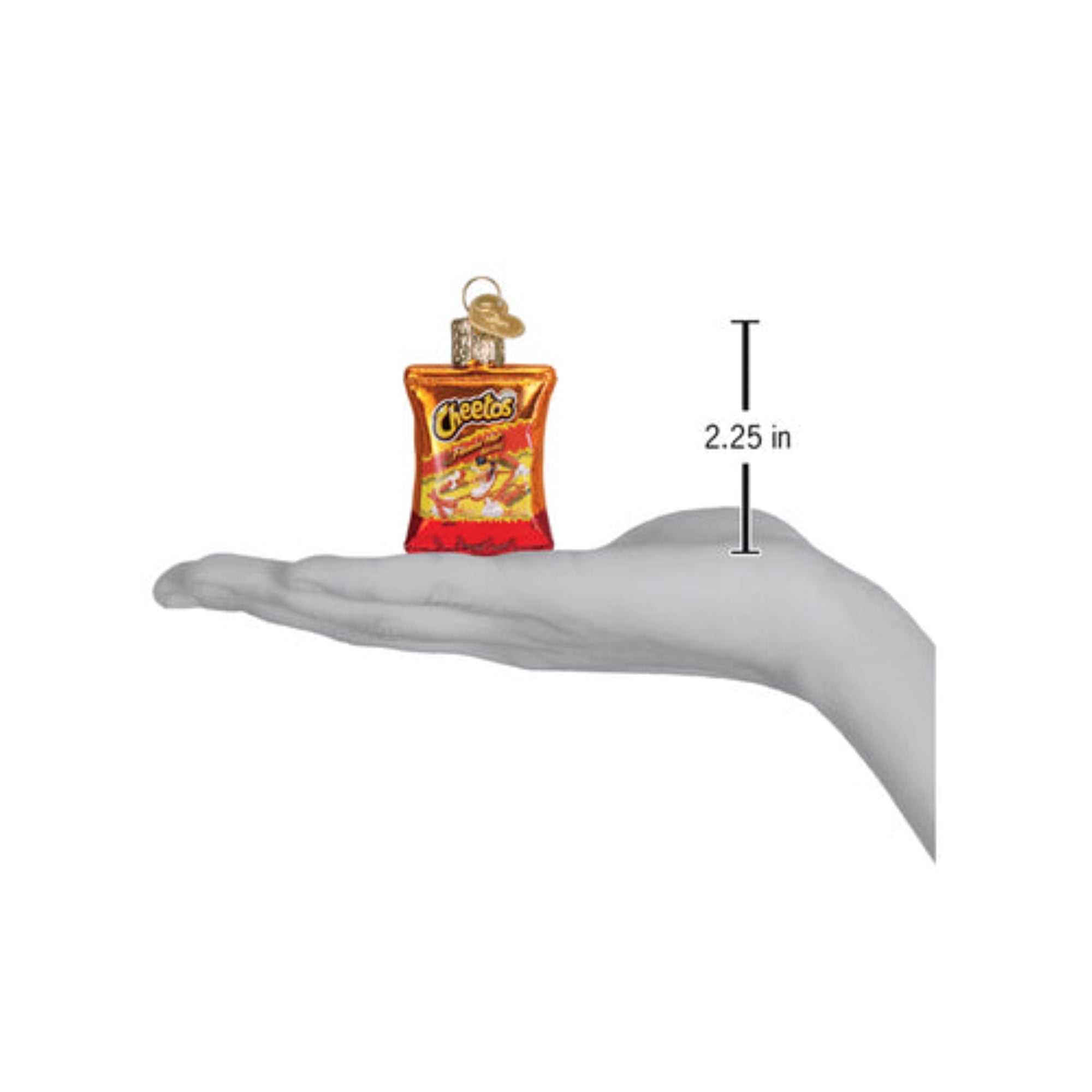Old World Christmas Mini Flamin Hot Cheetos Blown Glass Holiday Ornament For Tree