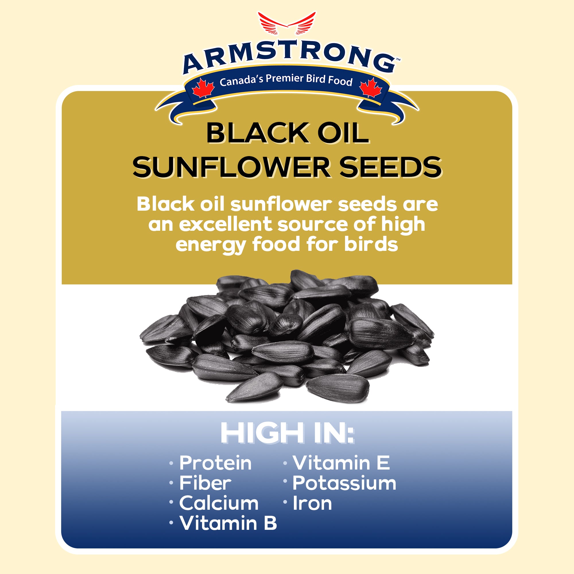 Armstrong Wild Bird Food Black Oil Sunflower Seed