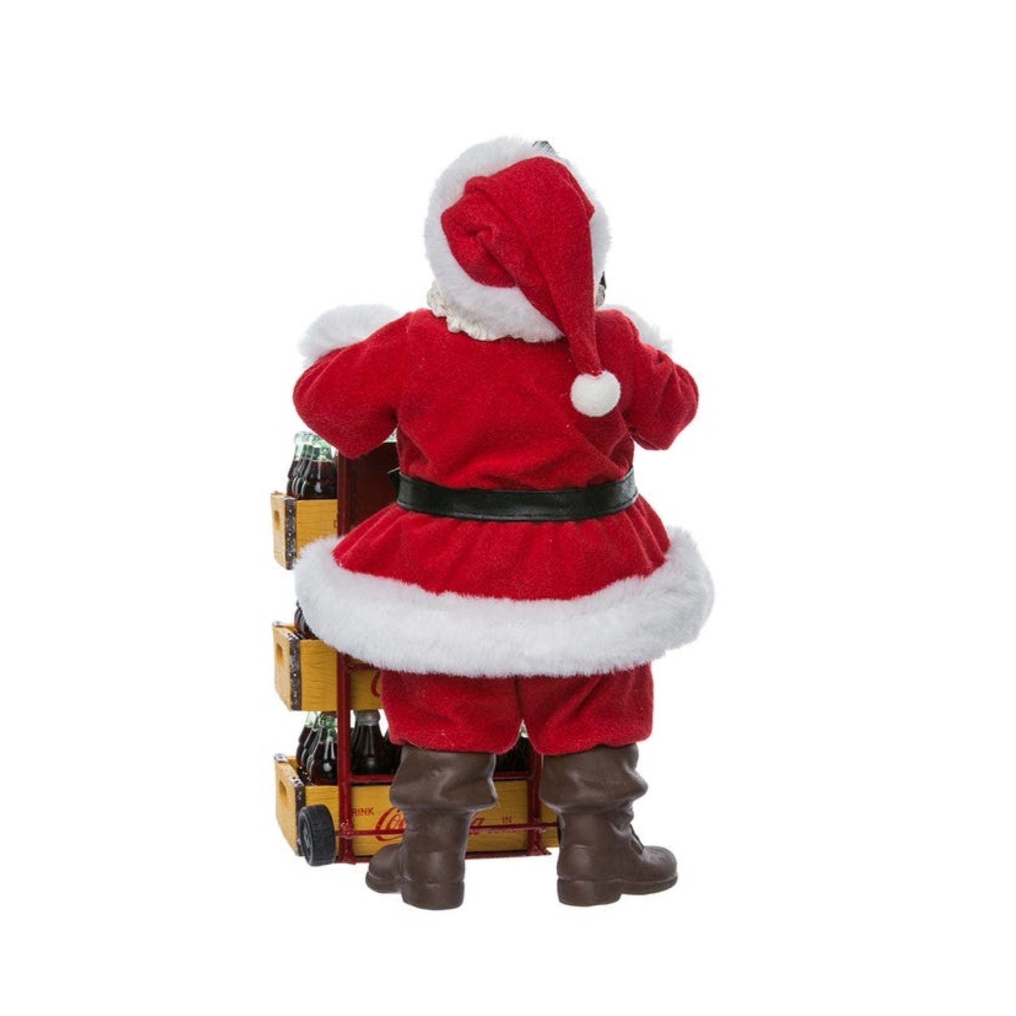 Kurt Adler Coca-Cola Fabriche Santa With Delivery Cart, 10.5"