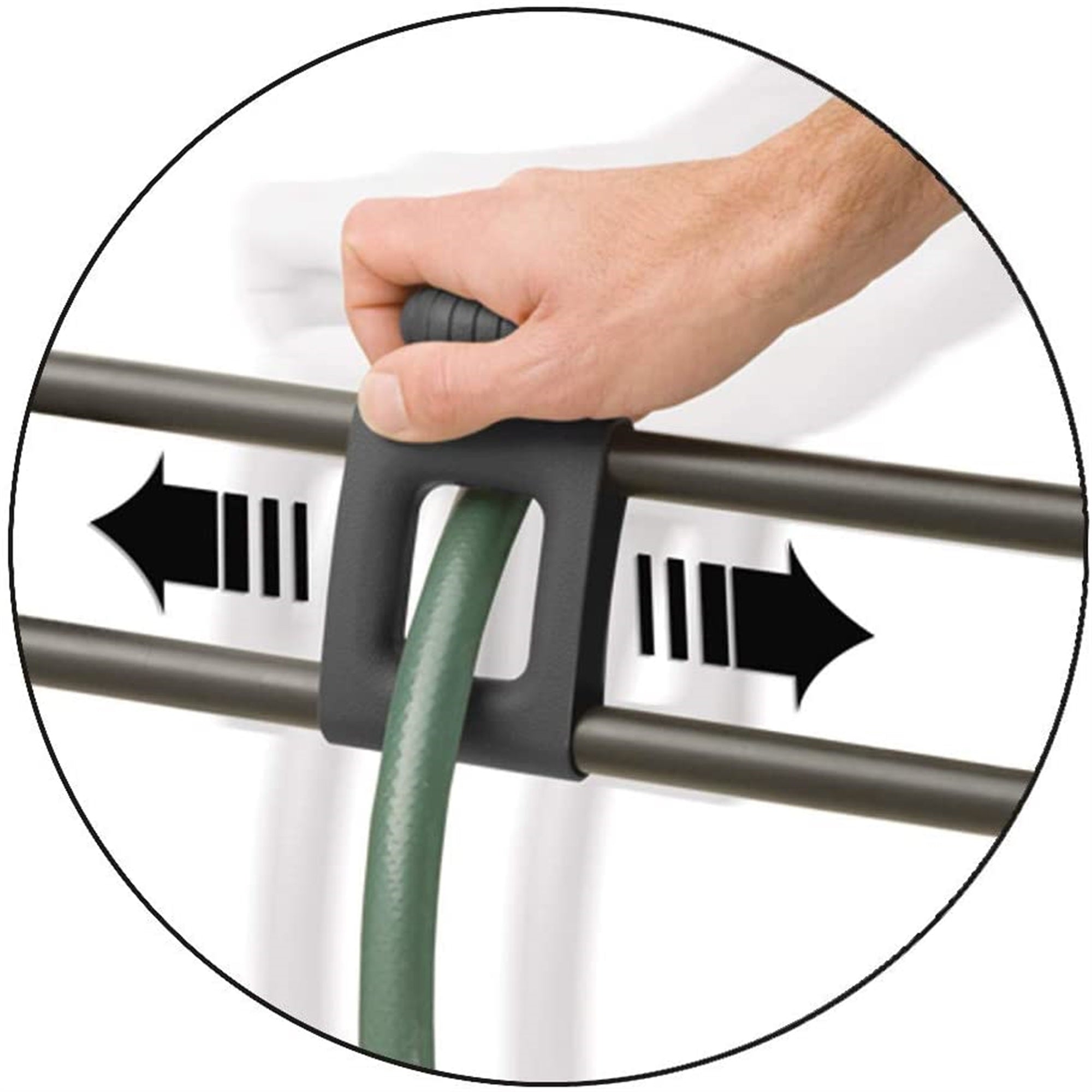 Suncast Wicker Style Resin Hose Hideaway with Hose Guide, Java, 175 Feet