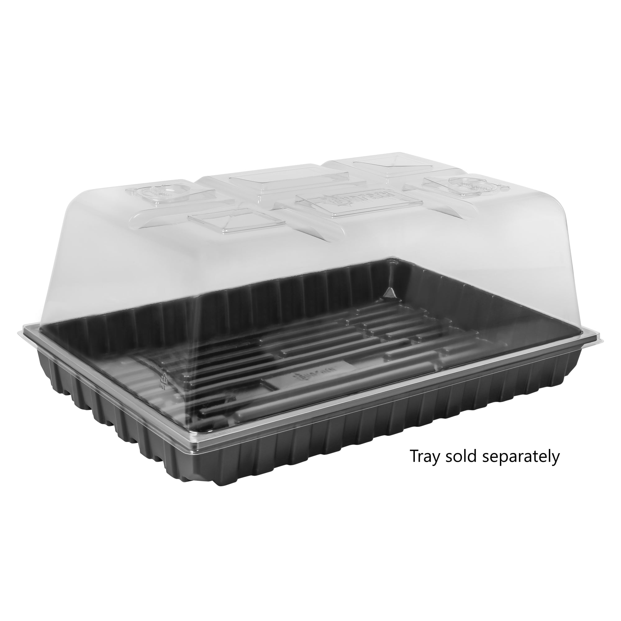 SUNDOME BPA Free Plastic Light Track Mega Humidity Dome with Vents, For Indoor Growing, Seeding in Greenhouse, Clear, 7" (Pack of 1)