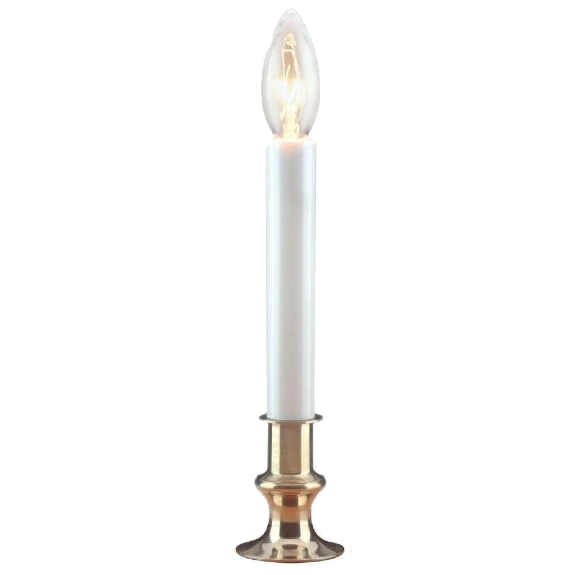 Noma/Inliten Holiday Wonderland Indoor Clear Bulb Electric Candle/Base, 9"