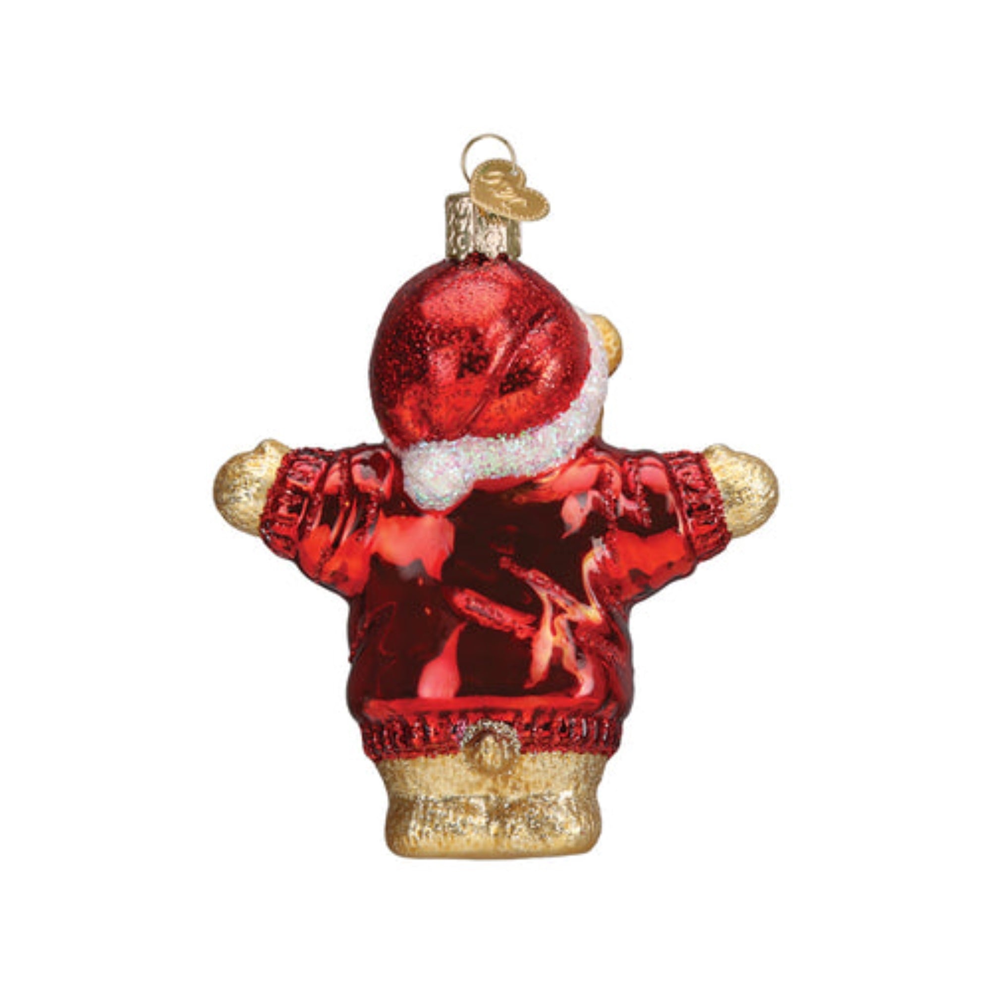 Old World Christmas Blown Glass Christmas Ornament, I Love You More Bear