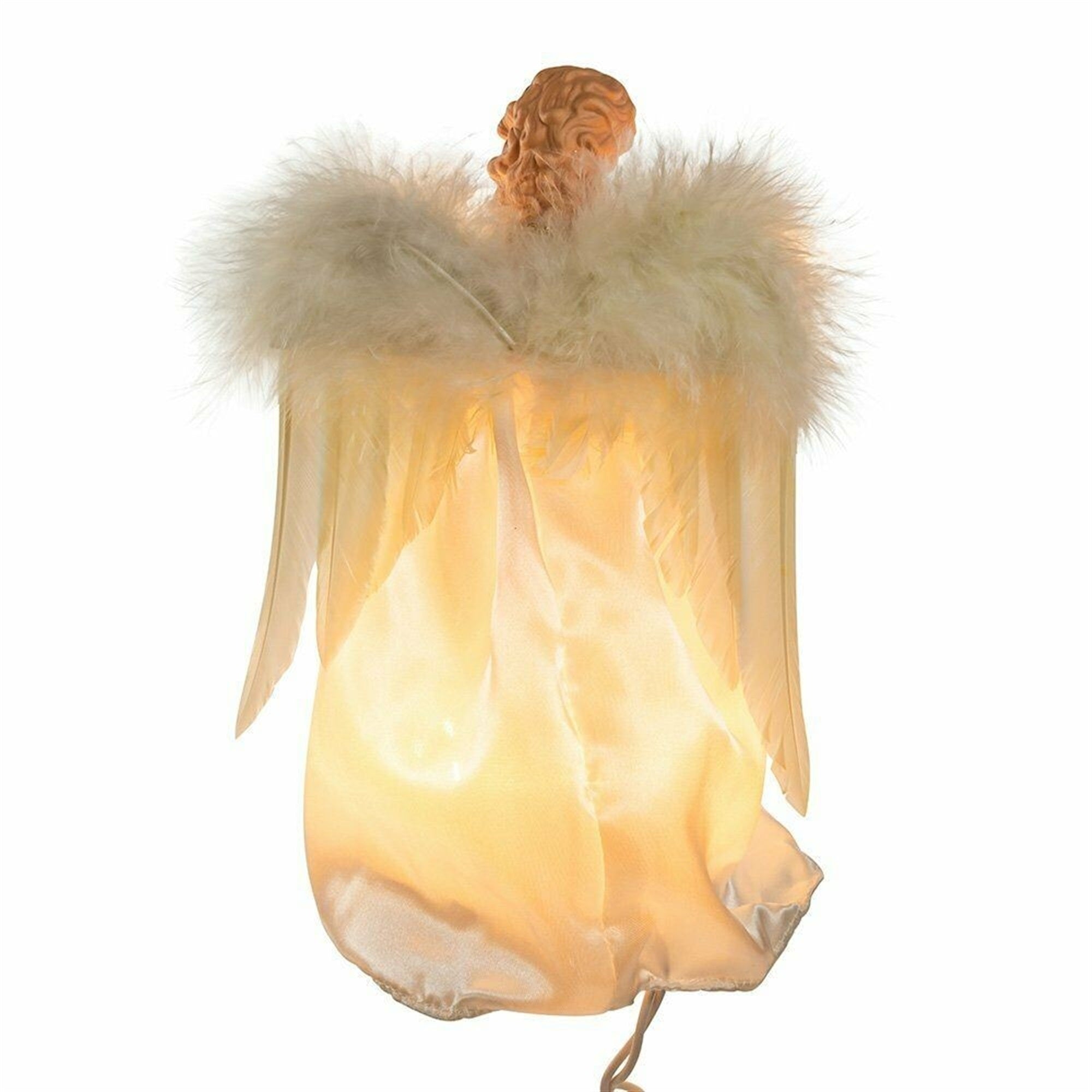 Kurt Adler 10-Light 9 Inch Ivory and Gold Angel Treetop