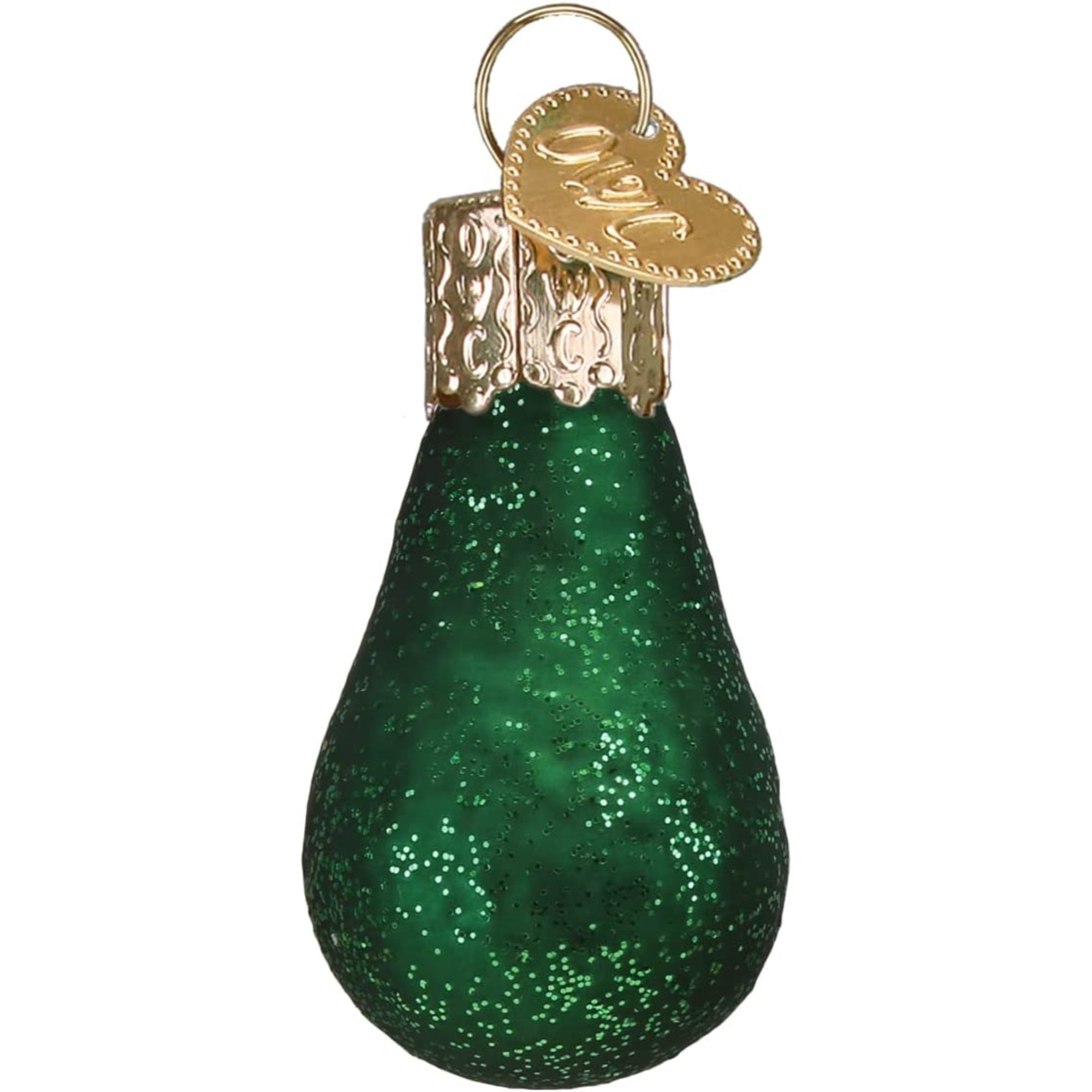 Old World Christmas Mini Glass Blown Avocado Ornament, 1.75"