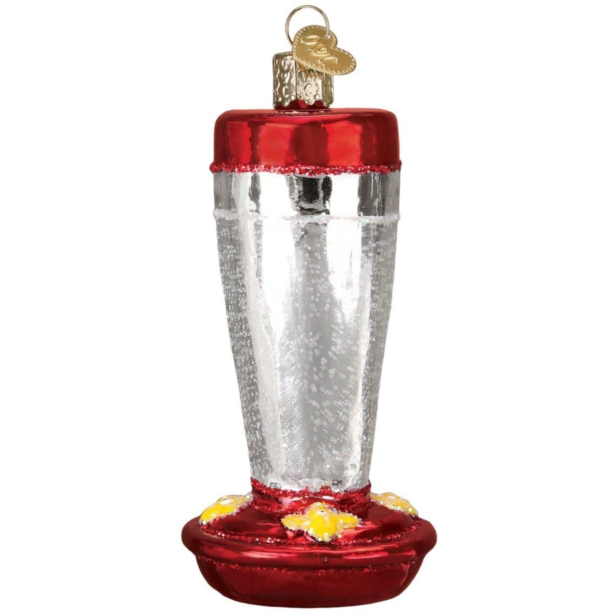 Old World Christmas Glass Blown Tree Ornament, Hummingbird Feeder