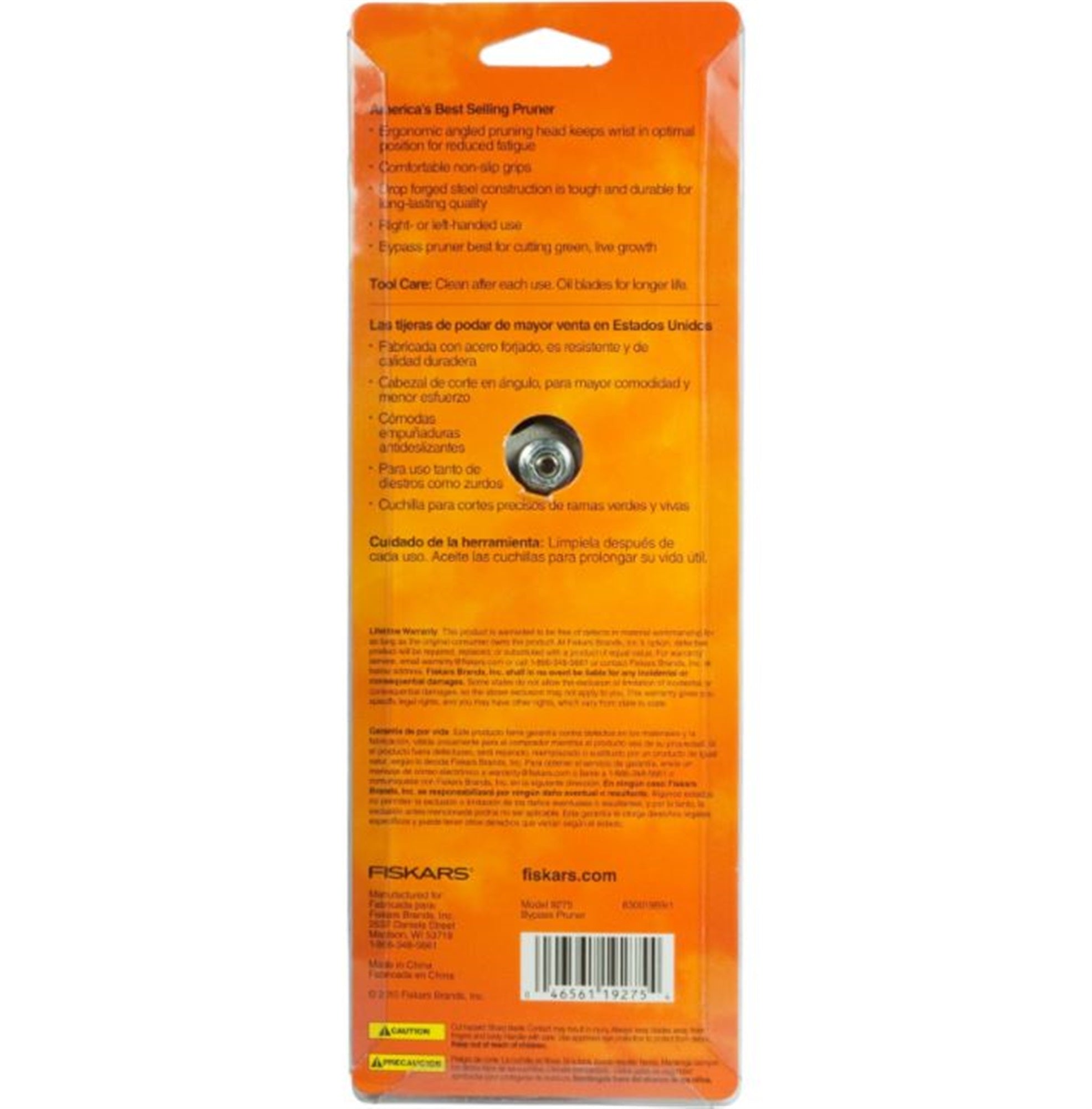 Fiskars Forged Steel Bypass Pruner, 10.75" (3/4" D Cut Capacity)