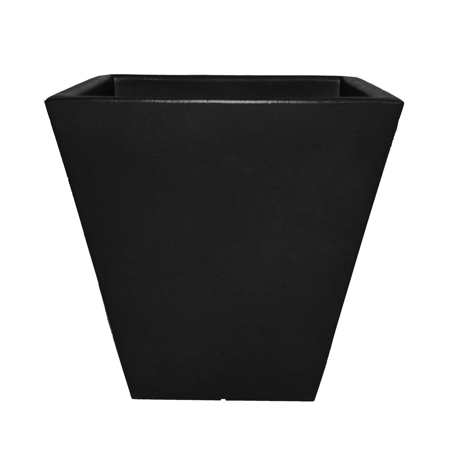 Tusco TUSCR16BK 16 in. Cosmopolitan Round Planter - Black