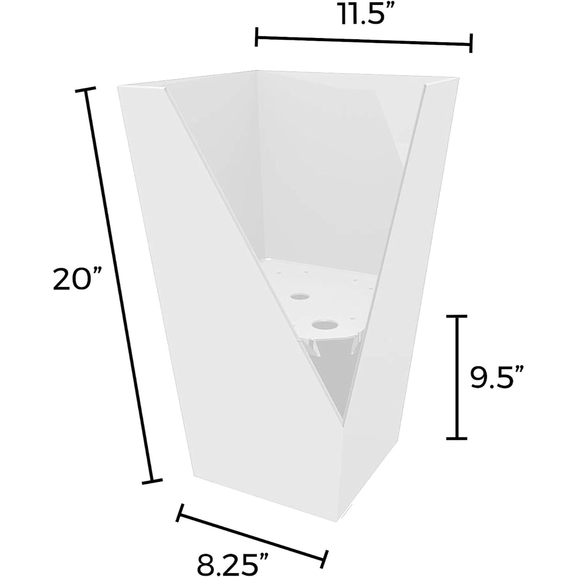 Bloem Finley Indoor/Outdoor Plastic Square Planter, 12" x 20"