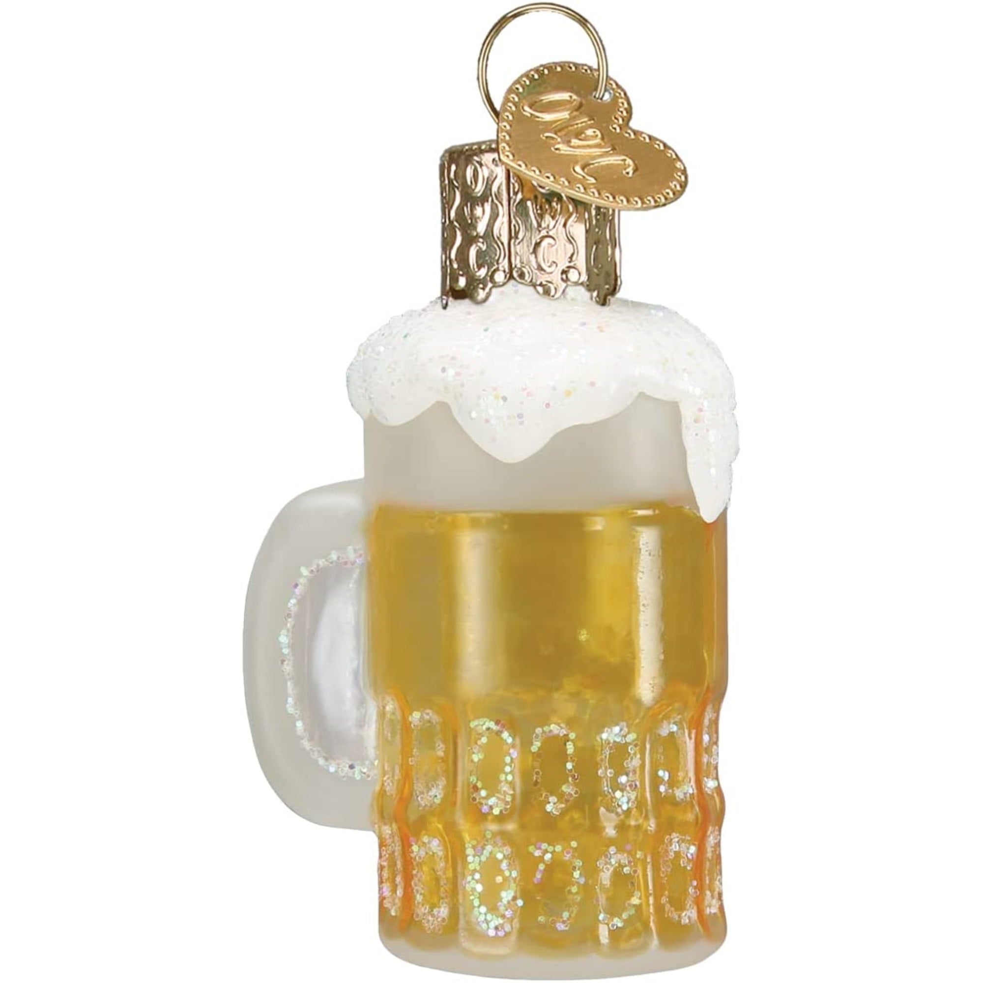 Old World Christmas Mini Blown Glass Mug of Beer Ornament, 2"