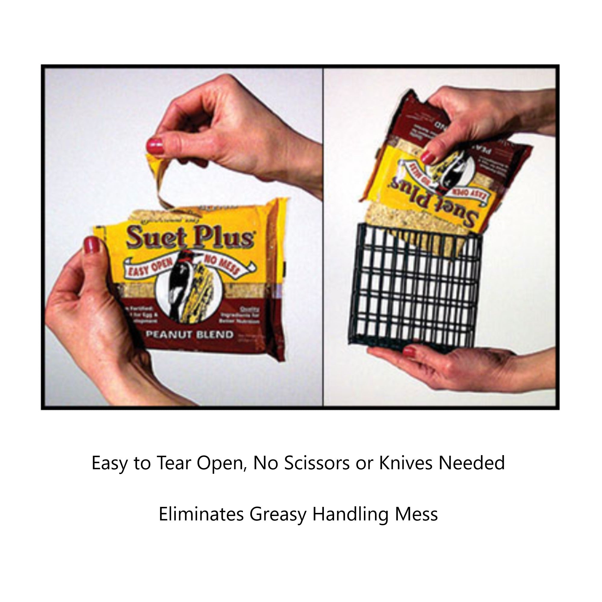 Wildlife Sciences Peanut Blend Suet Plus Bird Feed, Melt Resistant Formula, 11oz (Single Cake)