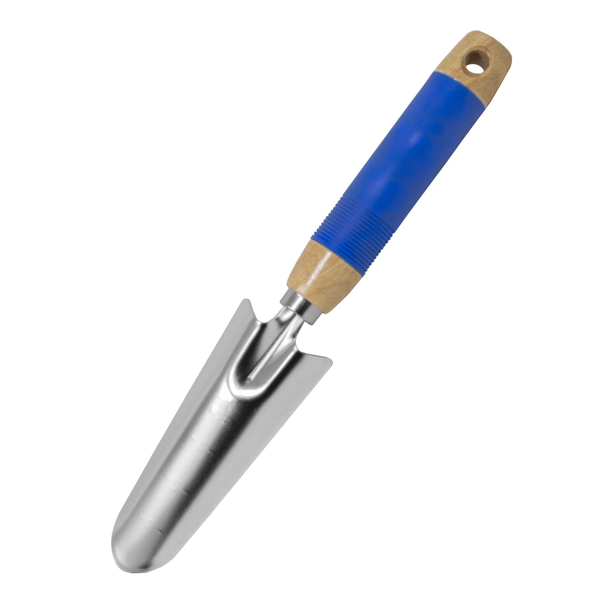 Gardener Select Metal Grip Garden Tool Transplanter, Blue Handle, 10"