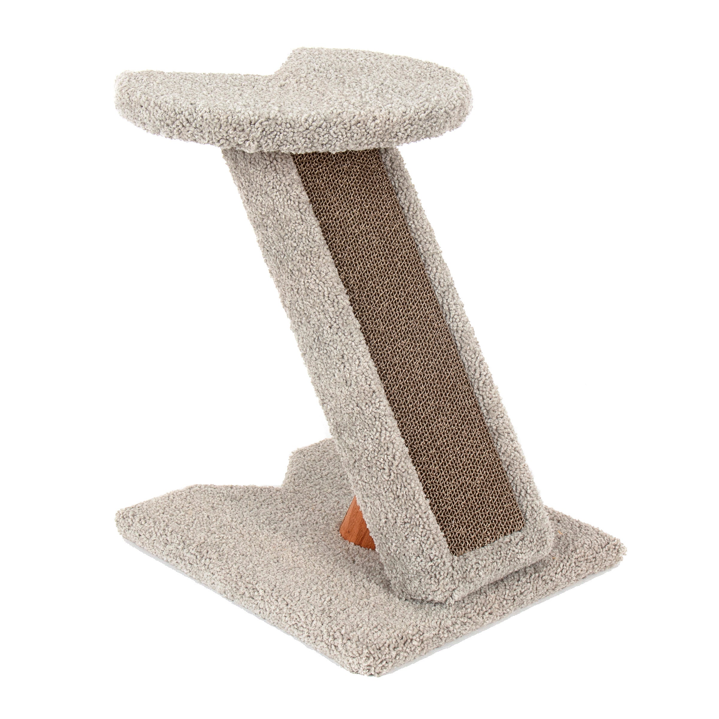 Ware Manufacturing Corner Scratch with Cardboard and Carpet for Cats, 20" Height