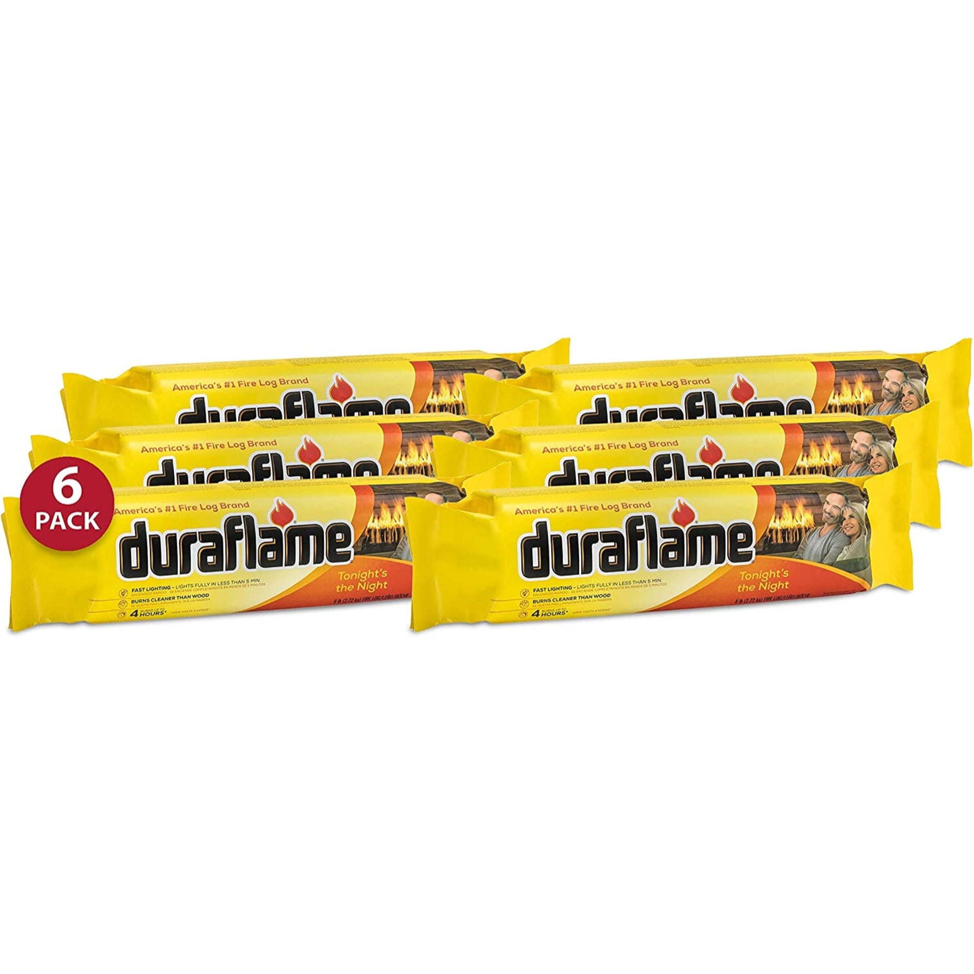 Duraflame 6-pound, 4-hour Burning Firelogs, 6 Pack