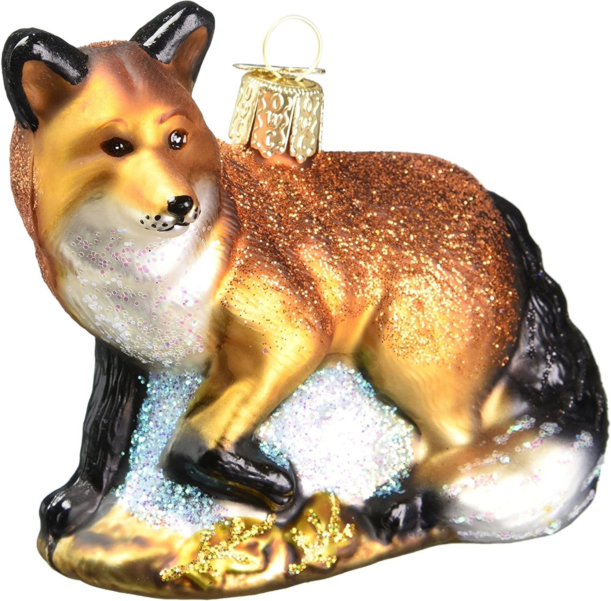 Old World Christmas Glass Blown Red Fox Ornament