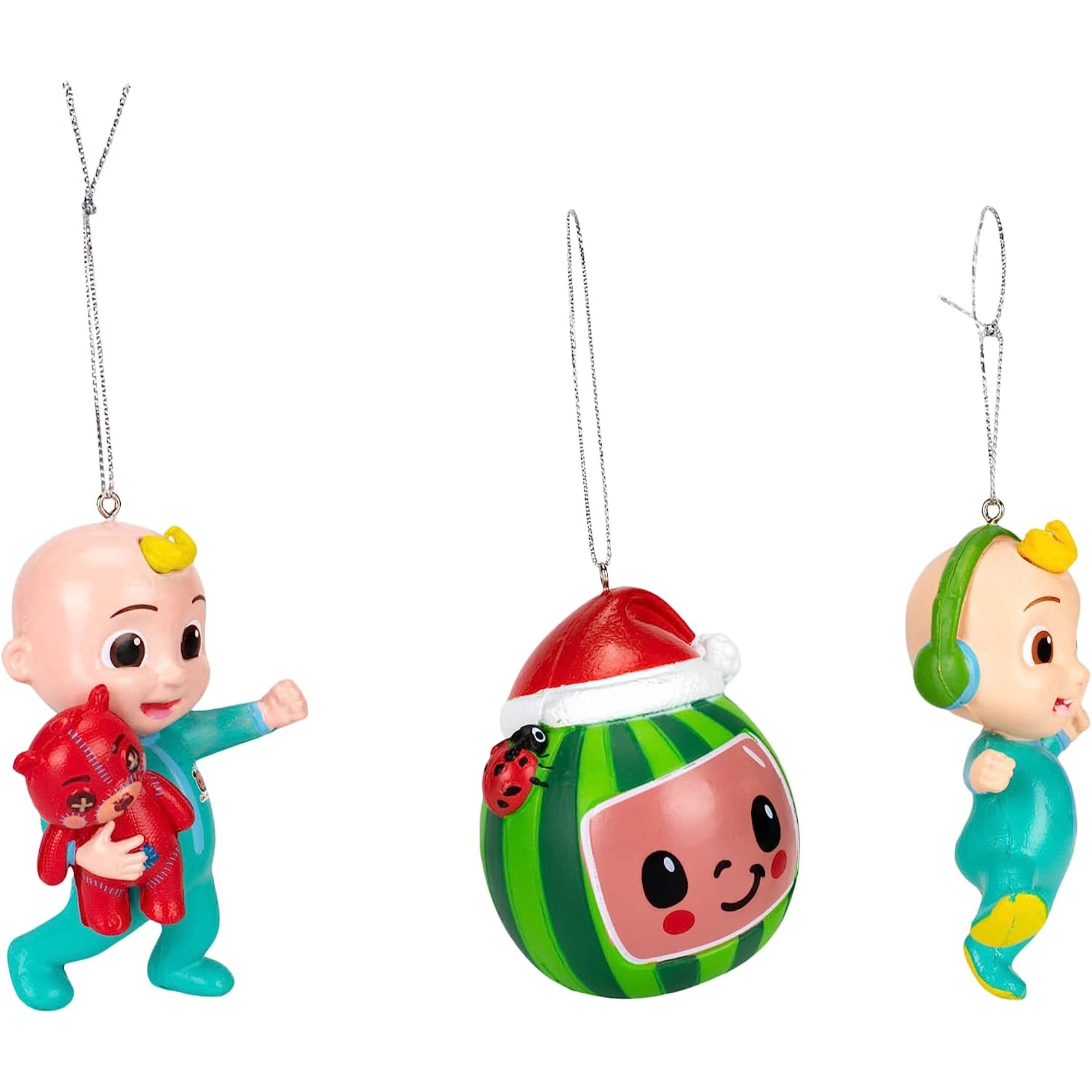 Kurt Alder Cocomelon Blow Mold Ornament Set 3-Piece Set, 3"