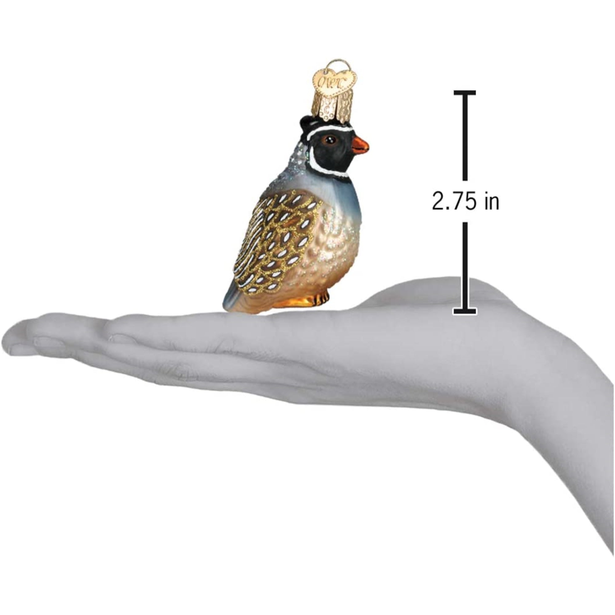 Old World Christmas Glass Blown Partridge Ornament