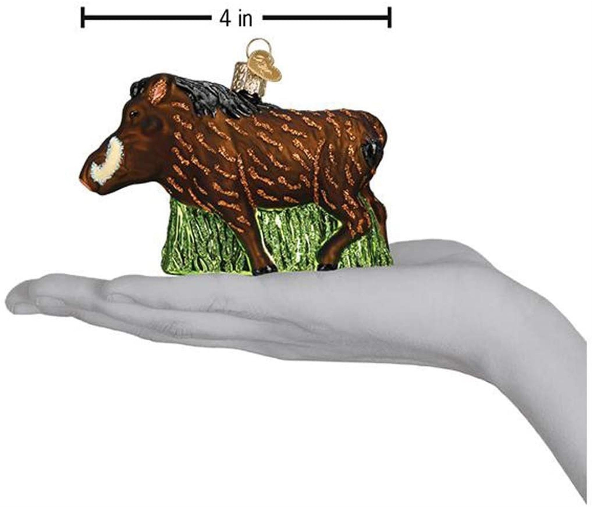 Old World Christmas Glass Blown Warthog Ornament