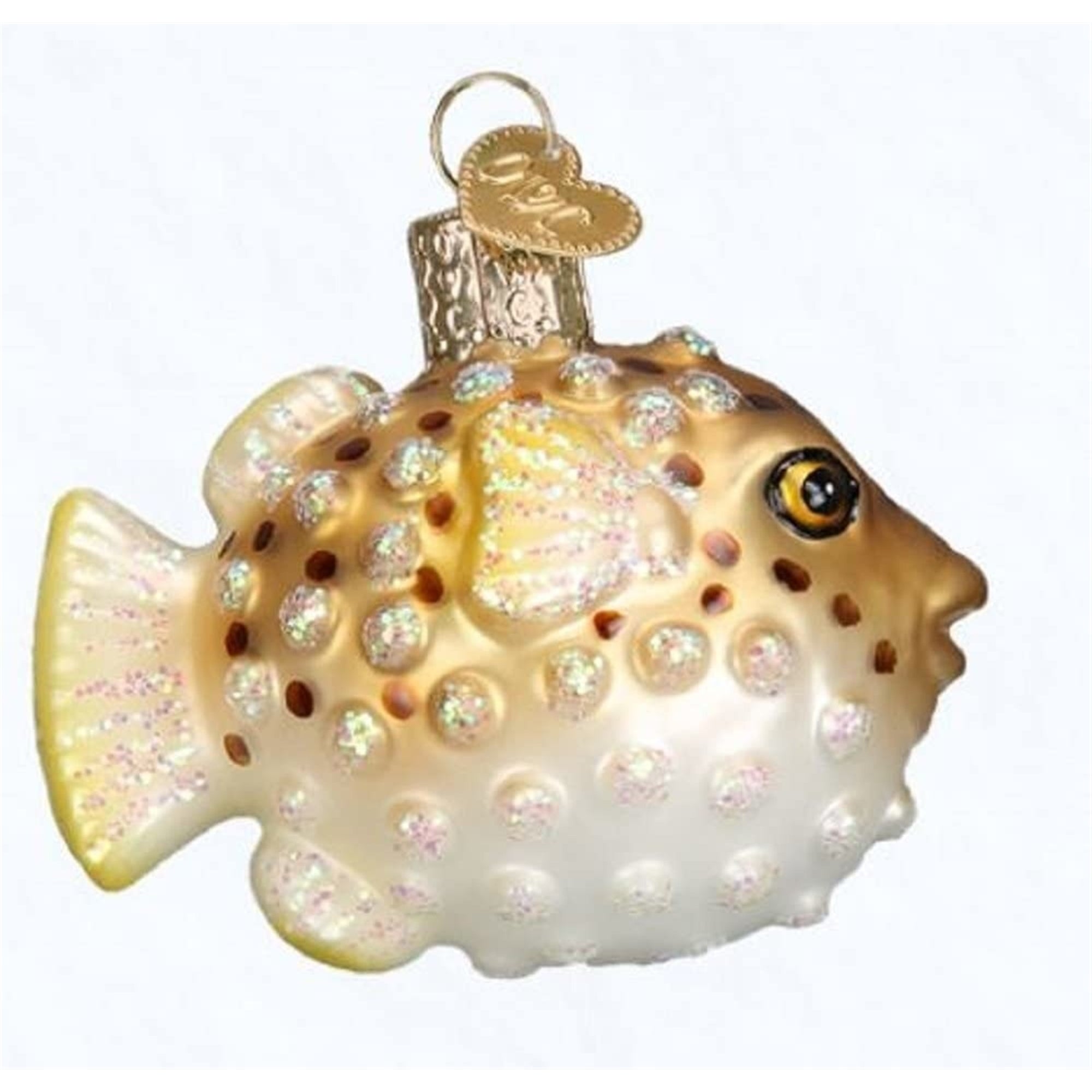 Old World Christmas Blown Glass Christmas Ornaments for Tree, Pufferfish